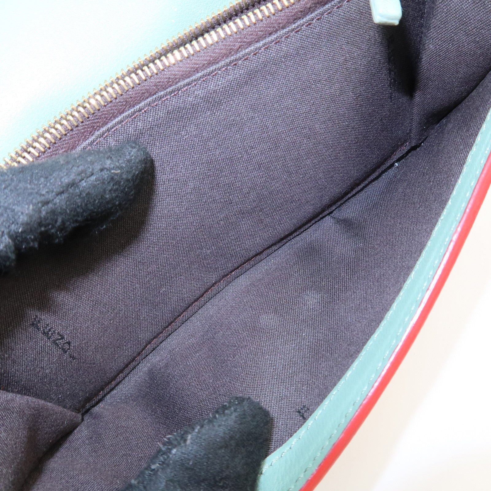 FENDI Leather Peekaboo Continental Wallet Brown 8M0308 Used