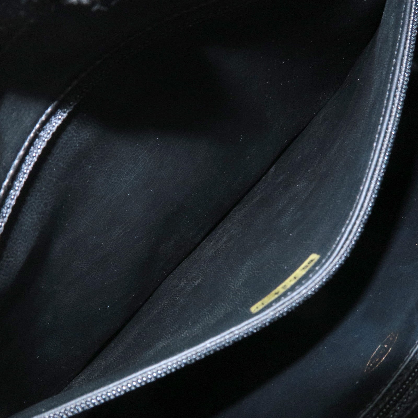 CHANEL Triple COCO Caviar Skin Tote Bag Black Gold Used