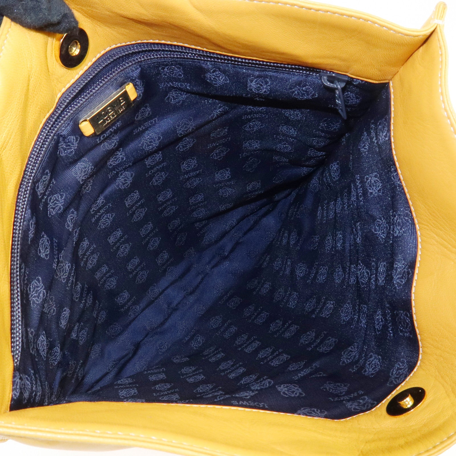 LOEWE Anagram Nappa Aire Leather Tote Bag Shoulder Bag Yellow Used