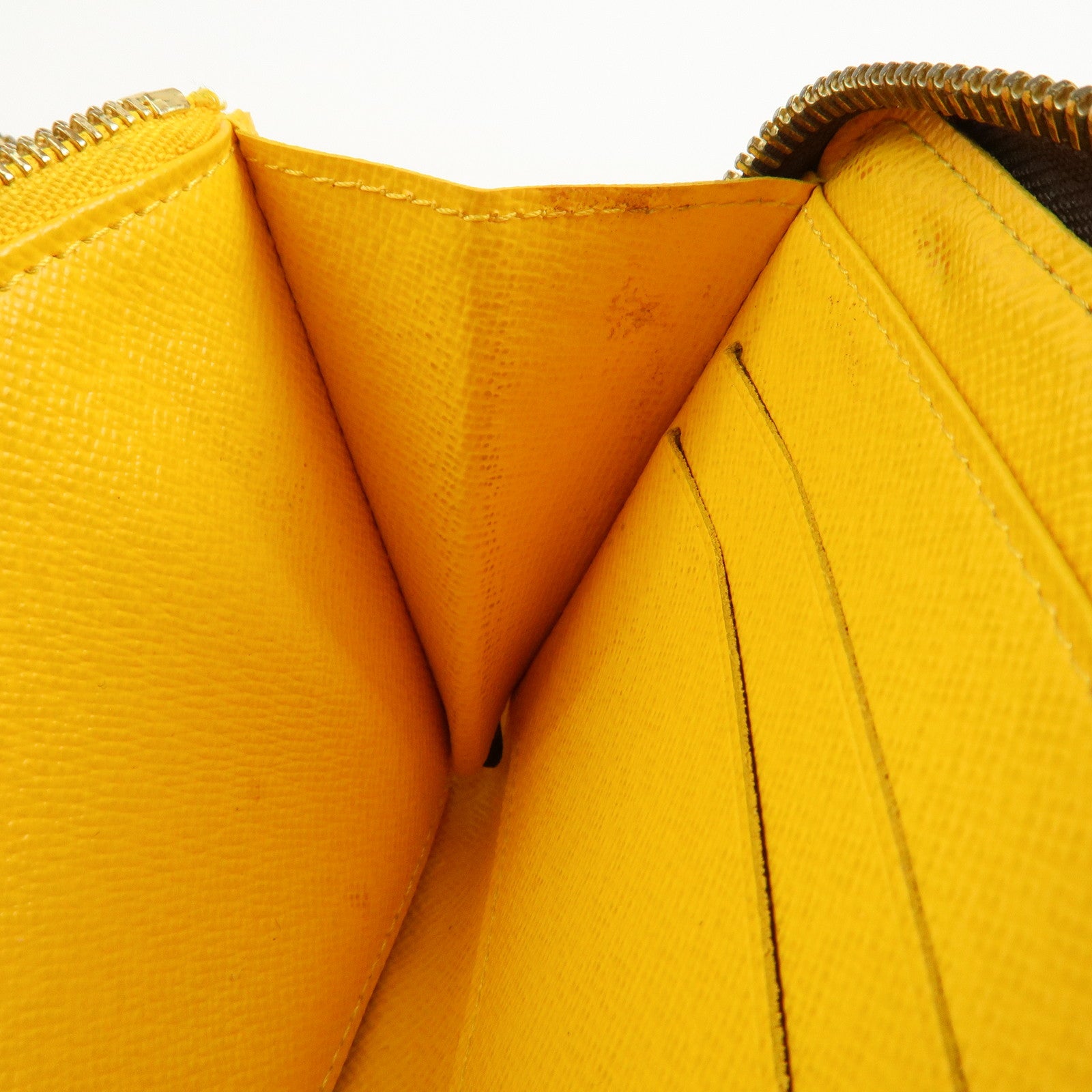 Louis Vuitton Monogram Zippy Wallet Pumpkin Dots Jaune M60449 Used