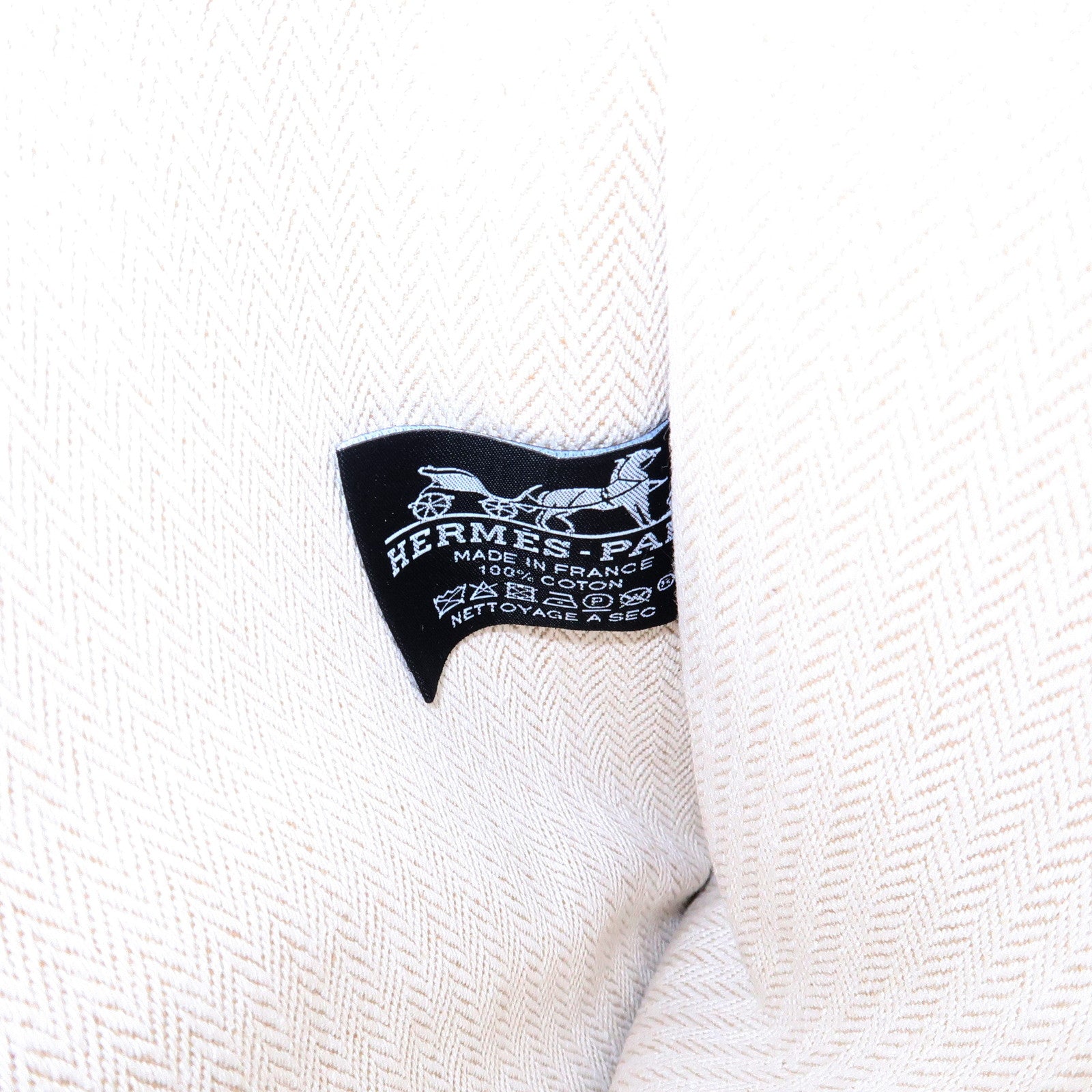 HERMES Canvas Leather H Tissage Yellow Brown Used