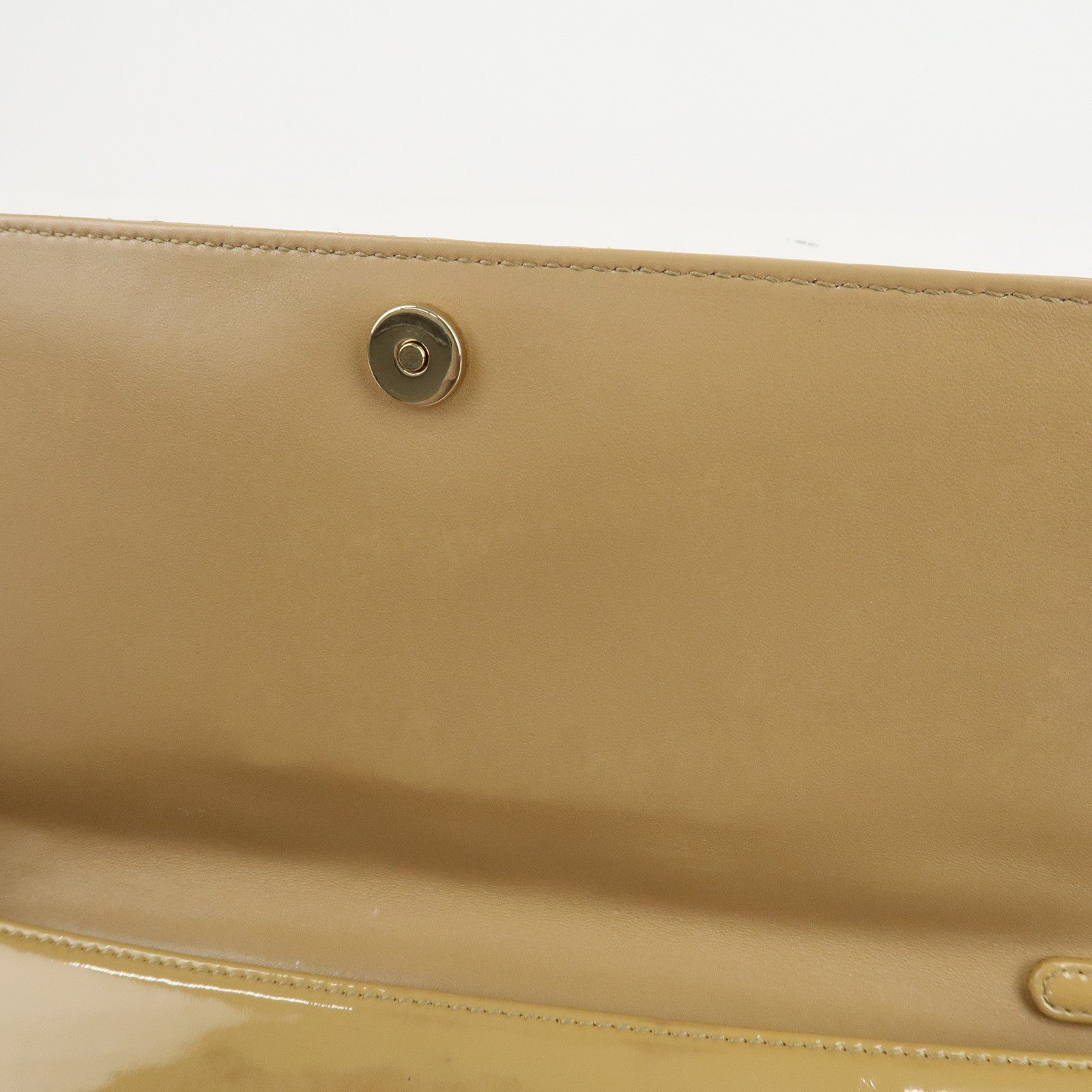 Christian Dior New Lock Cannage Patent Leather Chain Shoulder Bag Used