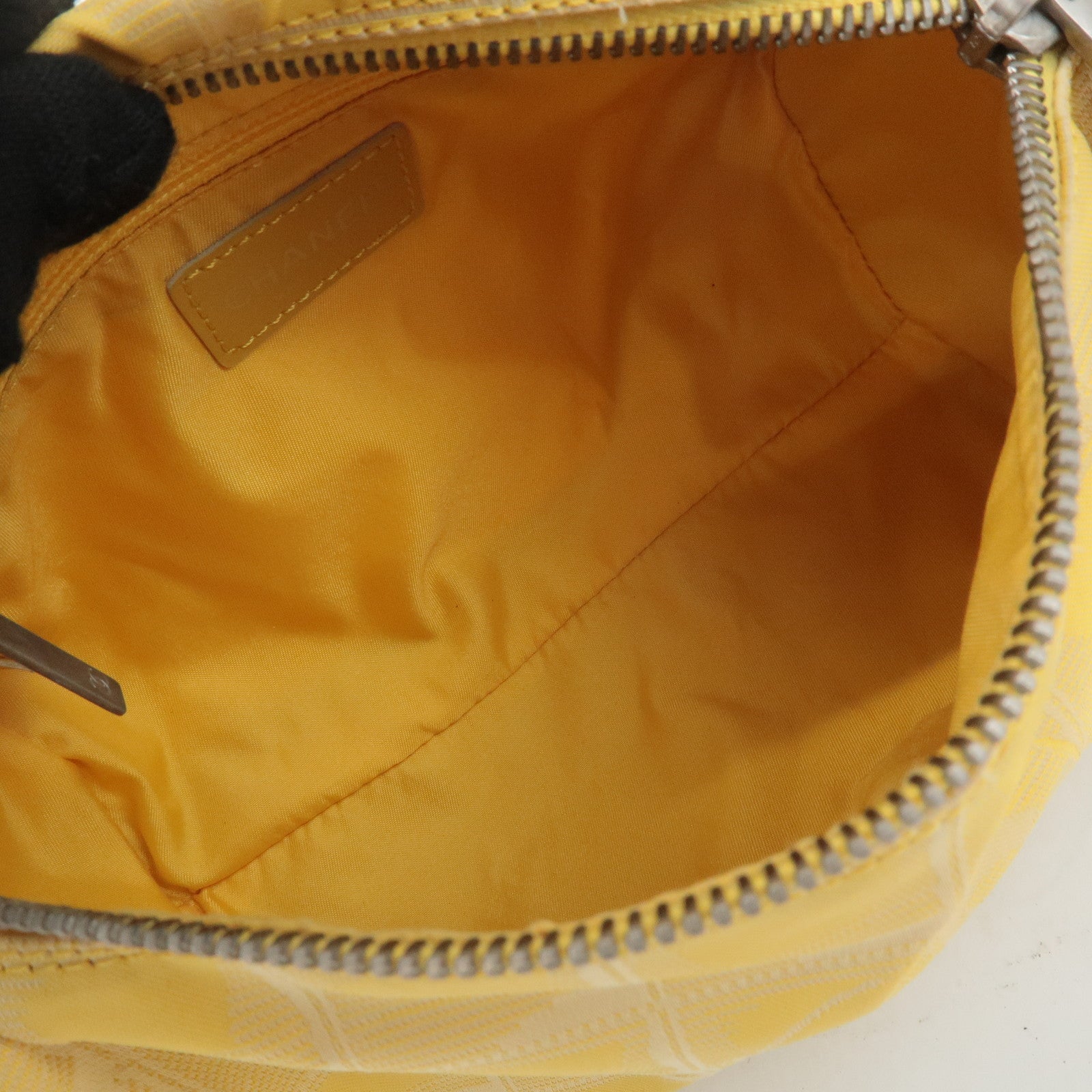 CHANEL New Travel Line Nylon Jacquard Leather Shoulder Bag A17669 Used