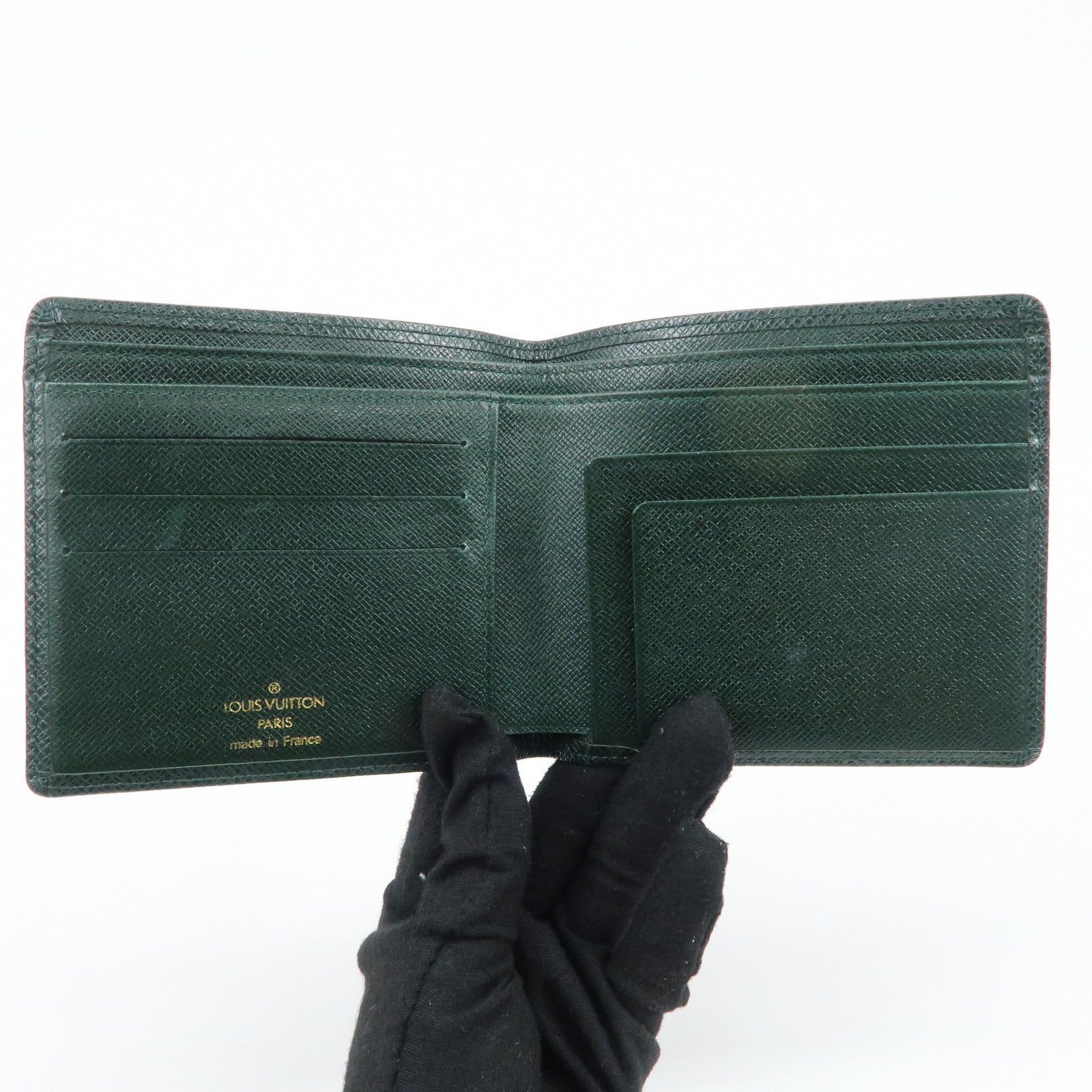 Louis Vuitton Taiga Set of 2 Wallet Coin Case Epicea M30374 M3046P Used