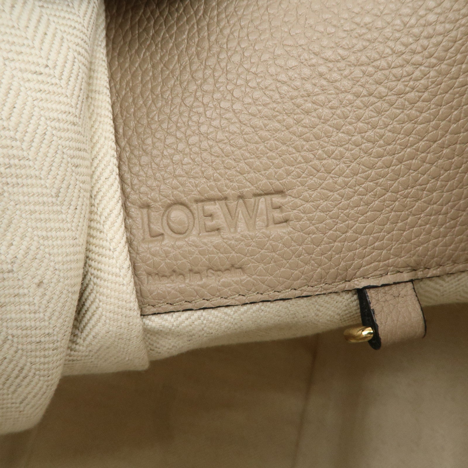 LOEWE Leather Hammock Small Shoudler Bag Beige 314.12BZ95 Used