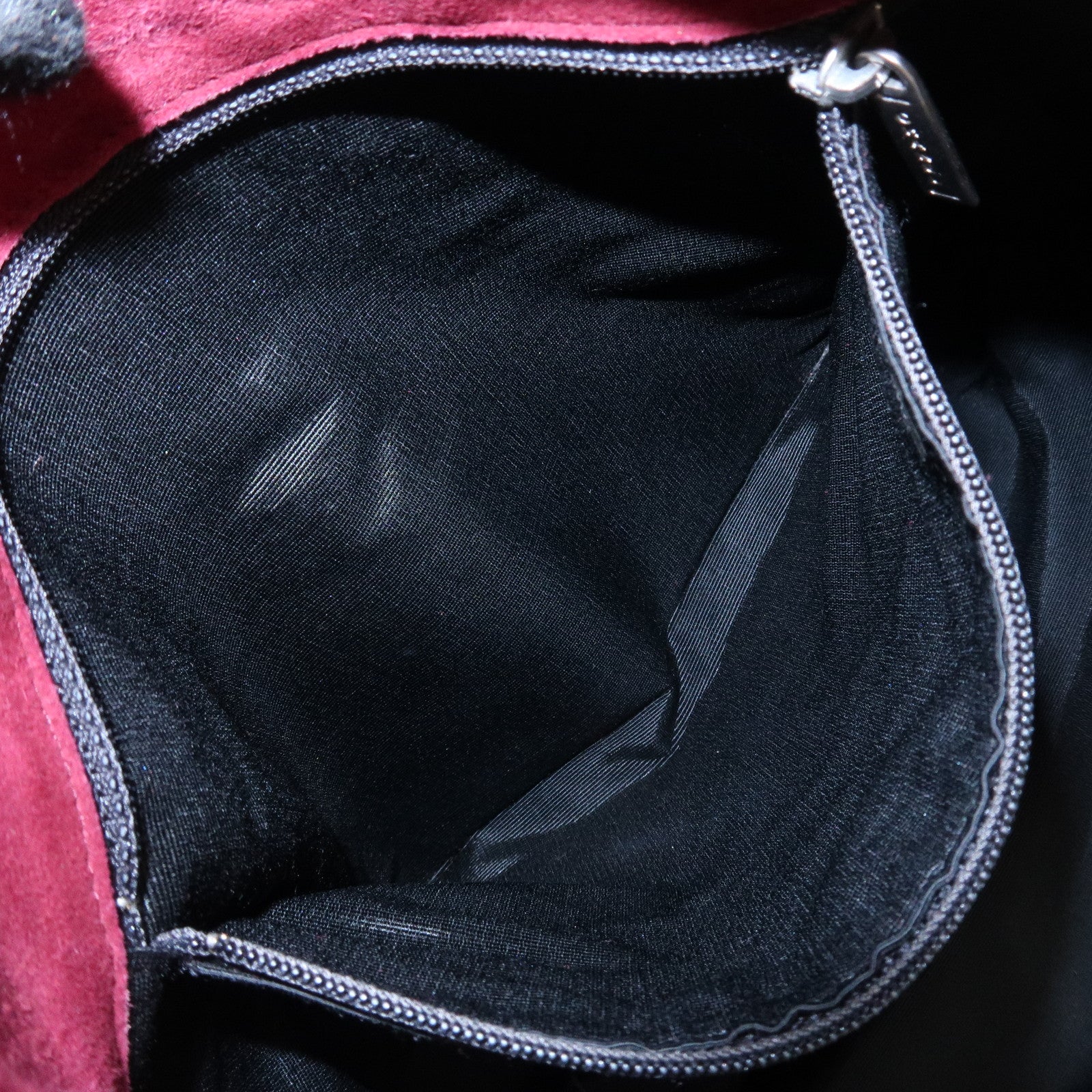 CHANEL Suede Patchwork Shoulder Bag Beige Brown Wine Red Used