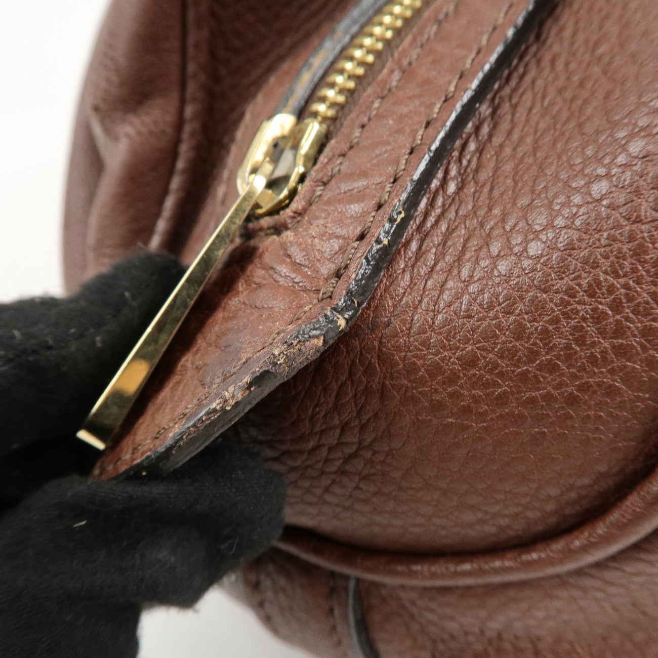 Louis Vuitton Monogram Mahina Lunar Hand Bag GM Acajou M95970 Used