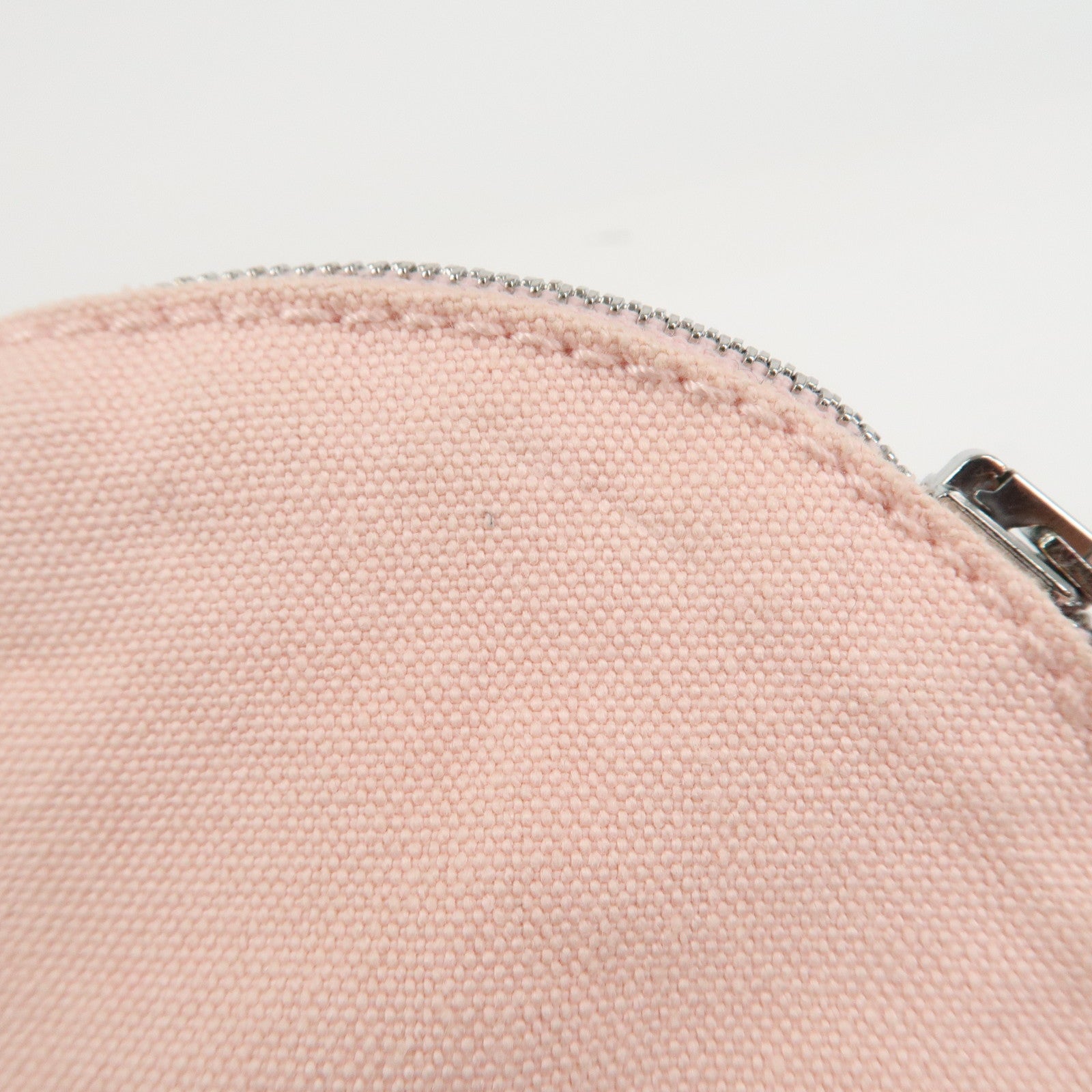 HERMES Canvas Leather Bolide PM Pouch Cosmetic Pouch Pink Used