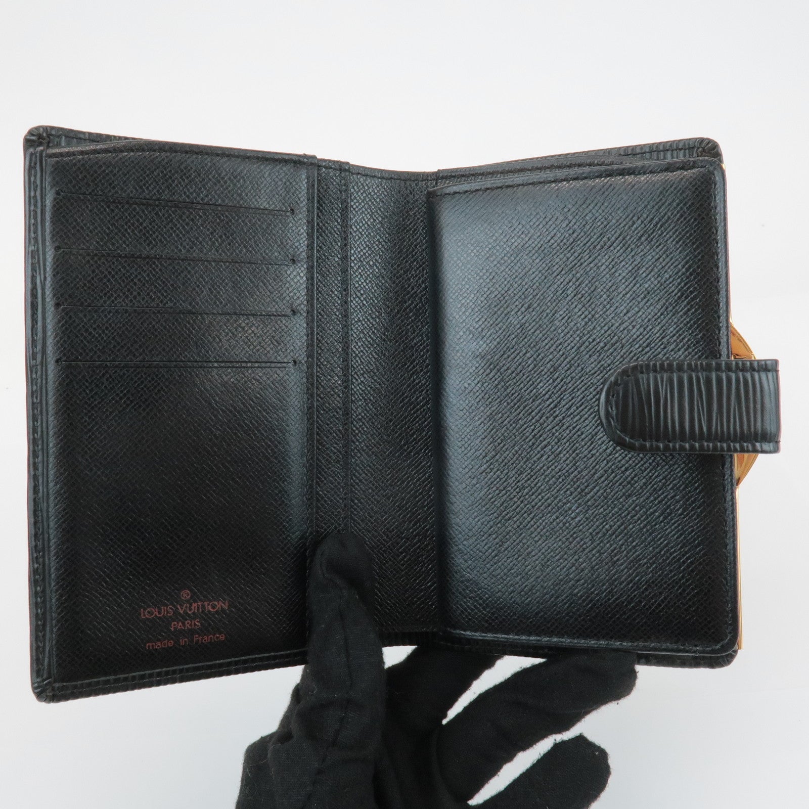 Louis Vuitton Set of 2 Epi Wallet Noir Kenya Brown M63642 M63483 Used