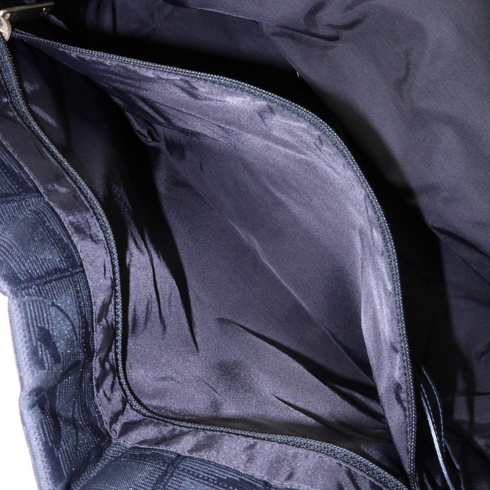 CHANEL New Travel Line Nylon Jacquard Leather Tote Bag A15991 Used