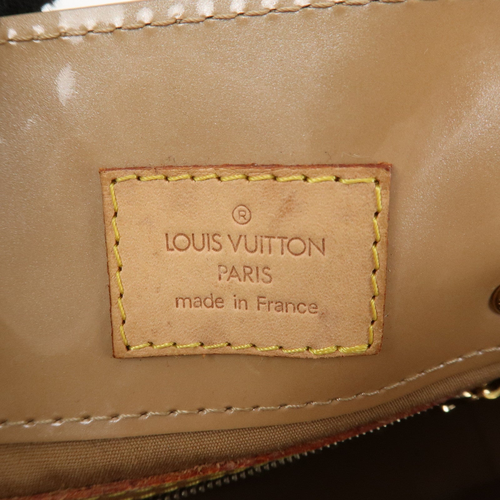 Louis Vuitton Monogram Vernis Lead PM Hand Bag Noisette M91334 Used