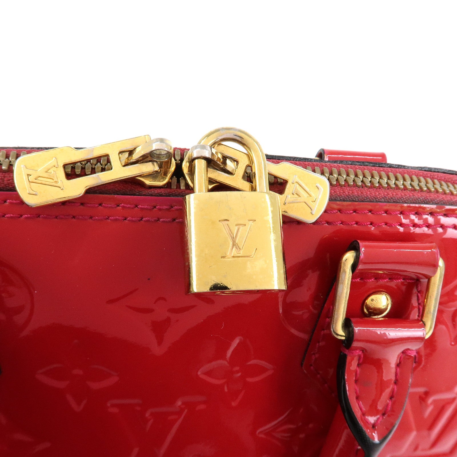 Louis Vuitton Monogram Vernis Alma PM Hand Bag Rose Indien M91770 Used