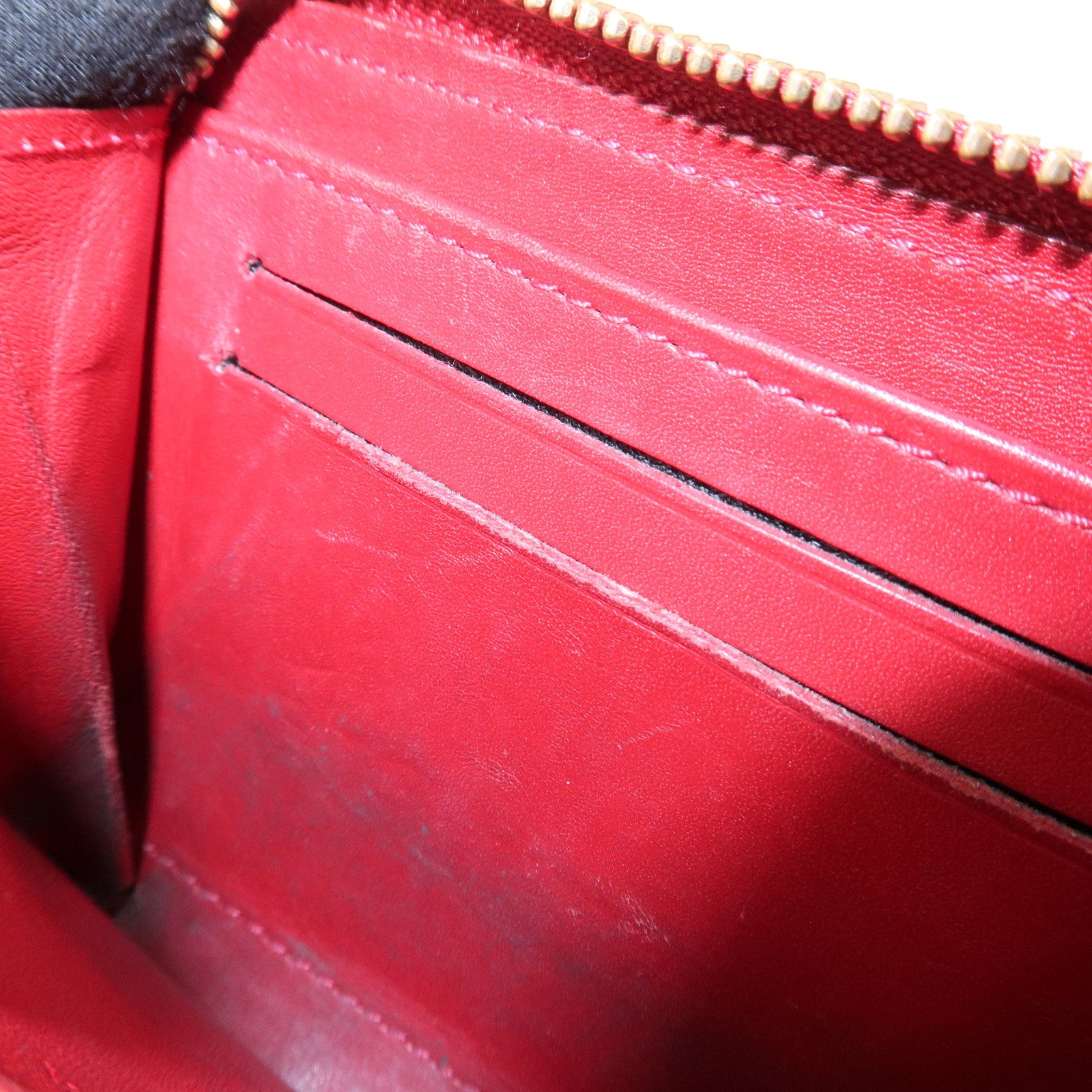 Louis Vuitton Monogram Vernis Zippy Coin Purse M93608 Red Used