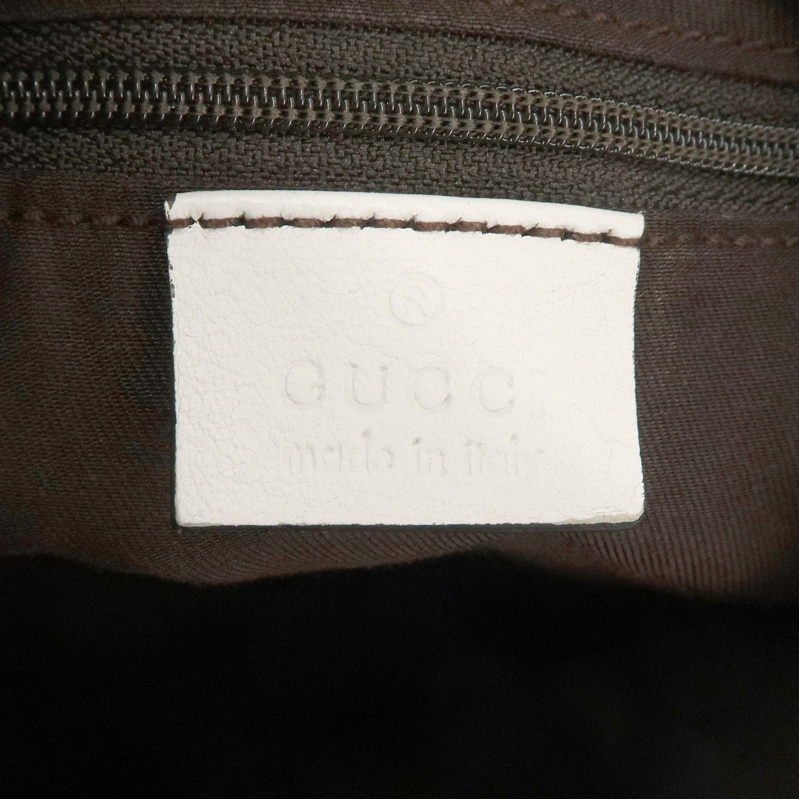 GUCCI Abbey GG Canvas Leather Shoulder Bag Beige White 190525 Used