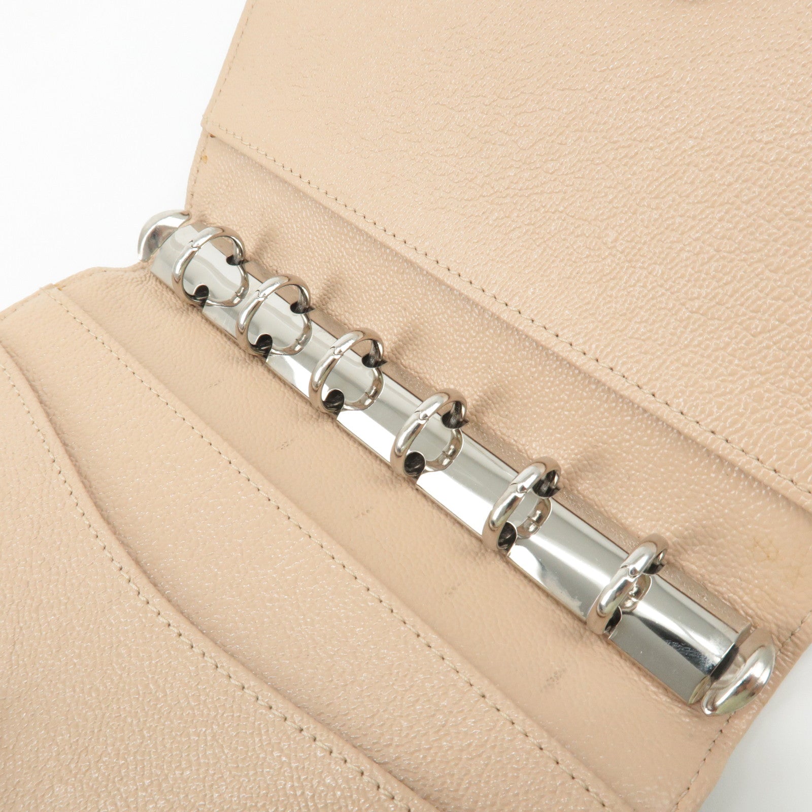 CHANEL COCO Mark Bicolore Leather Agenda Cover Black Pink Used