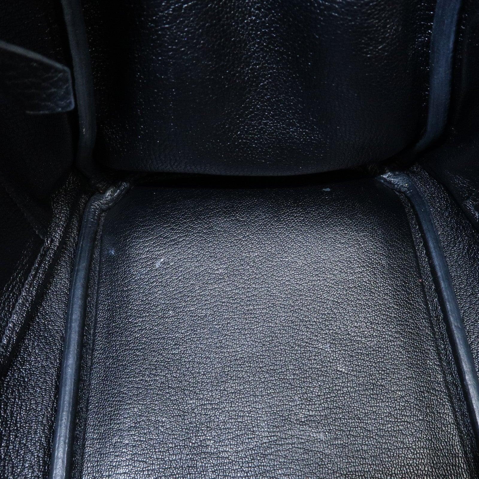 HERMES Taurillon Clemence Birkin 30 M stamped Black Gold Used