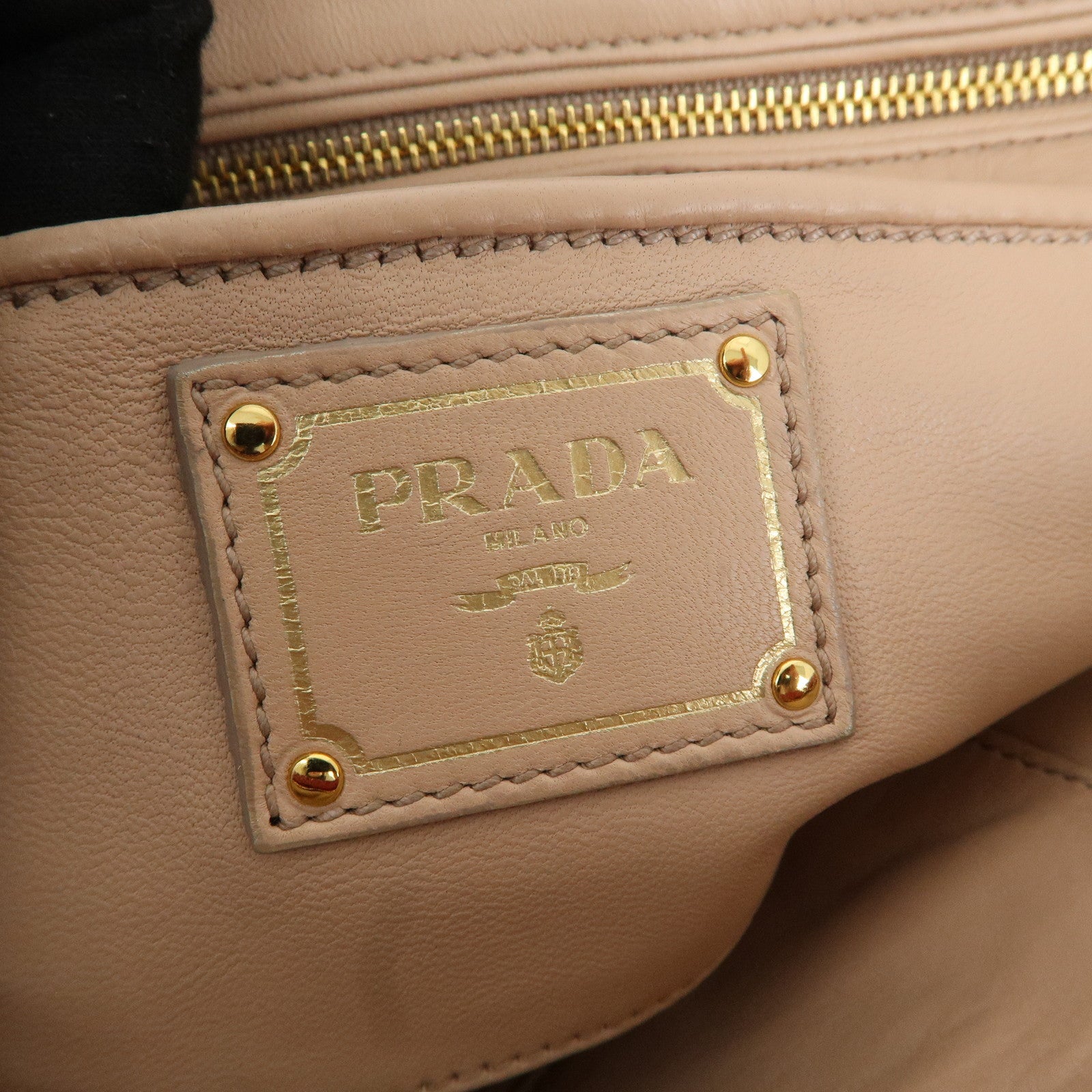 PRADA Leather Clutch Bag Red Used