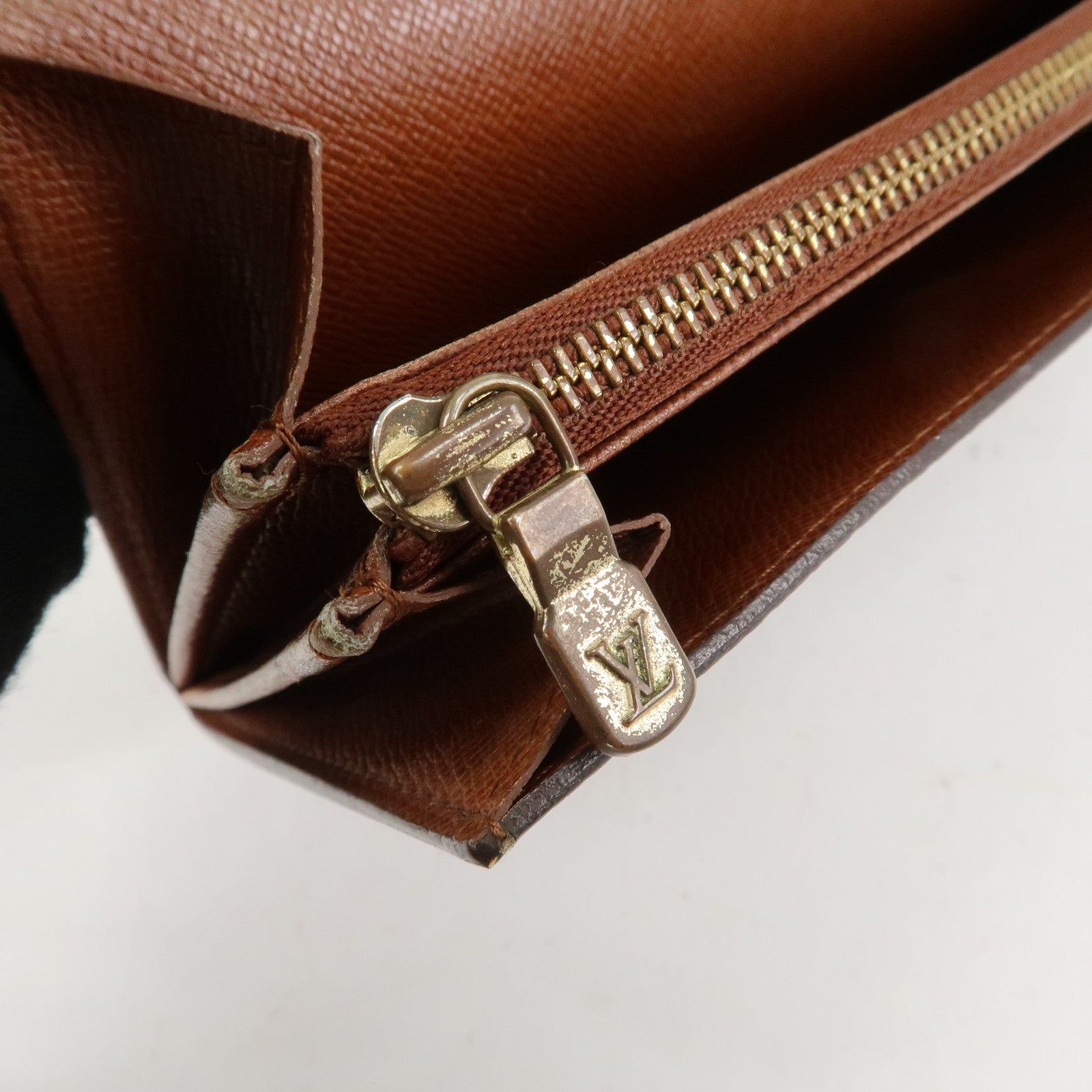 Louis Vuitton Monogram Set of 2 Long Wallet Brown M61723 Used