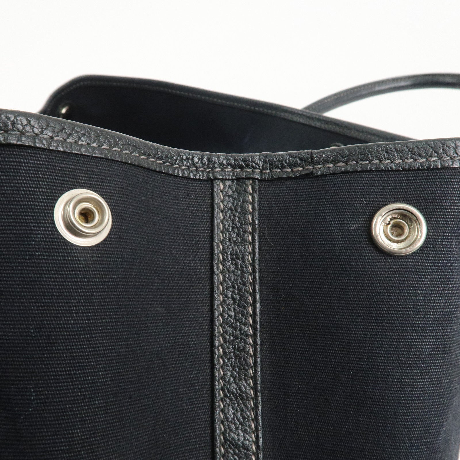 HERMES Toile Officier Negonda Garden Party PM I Stamped Tote Bag Used