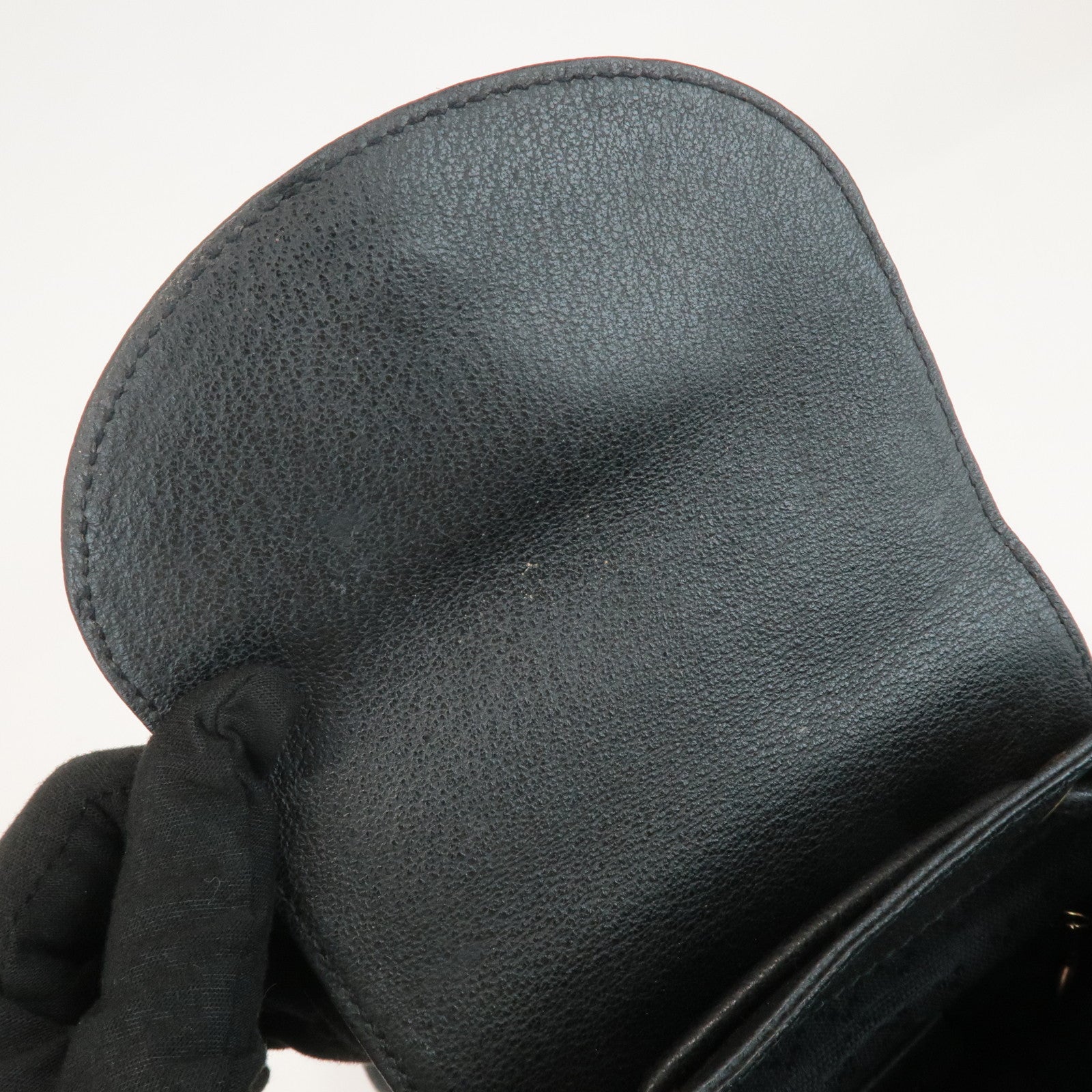 GUCCI Bamboo Suede Leather Mini Back Pack Black 00.2034.0030 Used