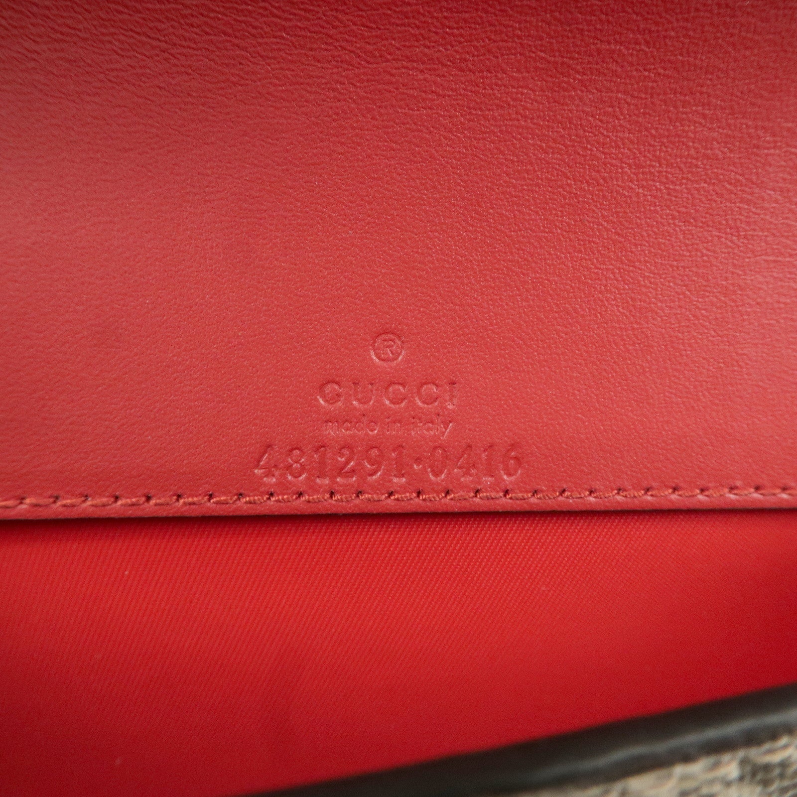 GUCCI GG Supreme Leather Cherry Chain Shoulder Bag 481291 Used