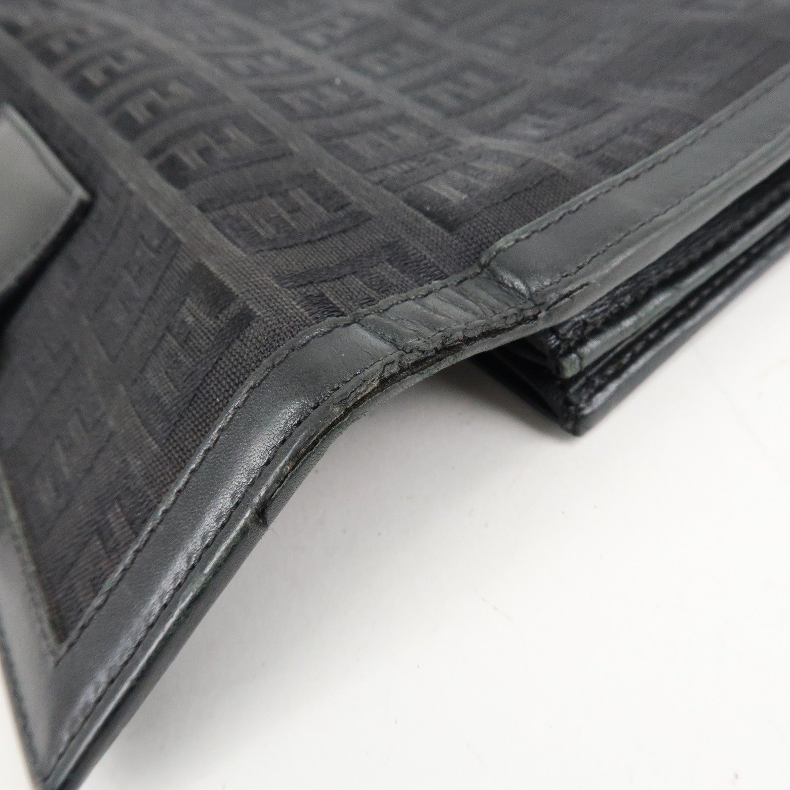 FENDI Zucca Zucchino Set of 3 Canvas Leather Wallet Used