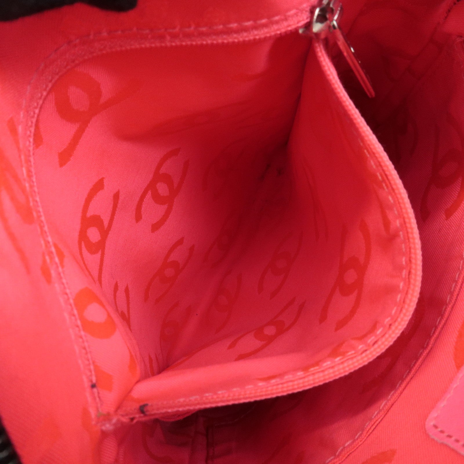 CHANEL Cambon Lamb Skin Medium Pochette Shoulder Bag A25178 Used