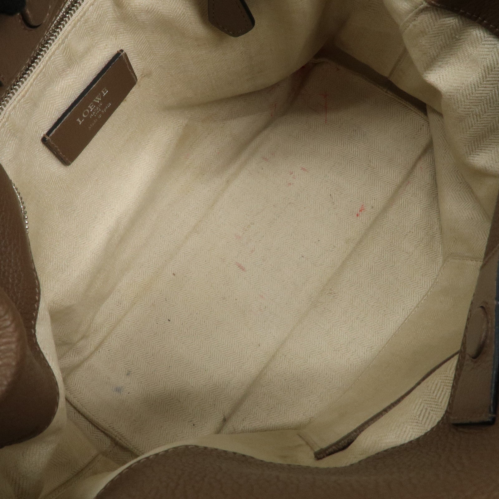 LOEWE Anagram Leather Dunas Shoulder Bag Brown Used