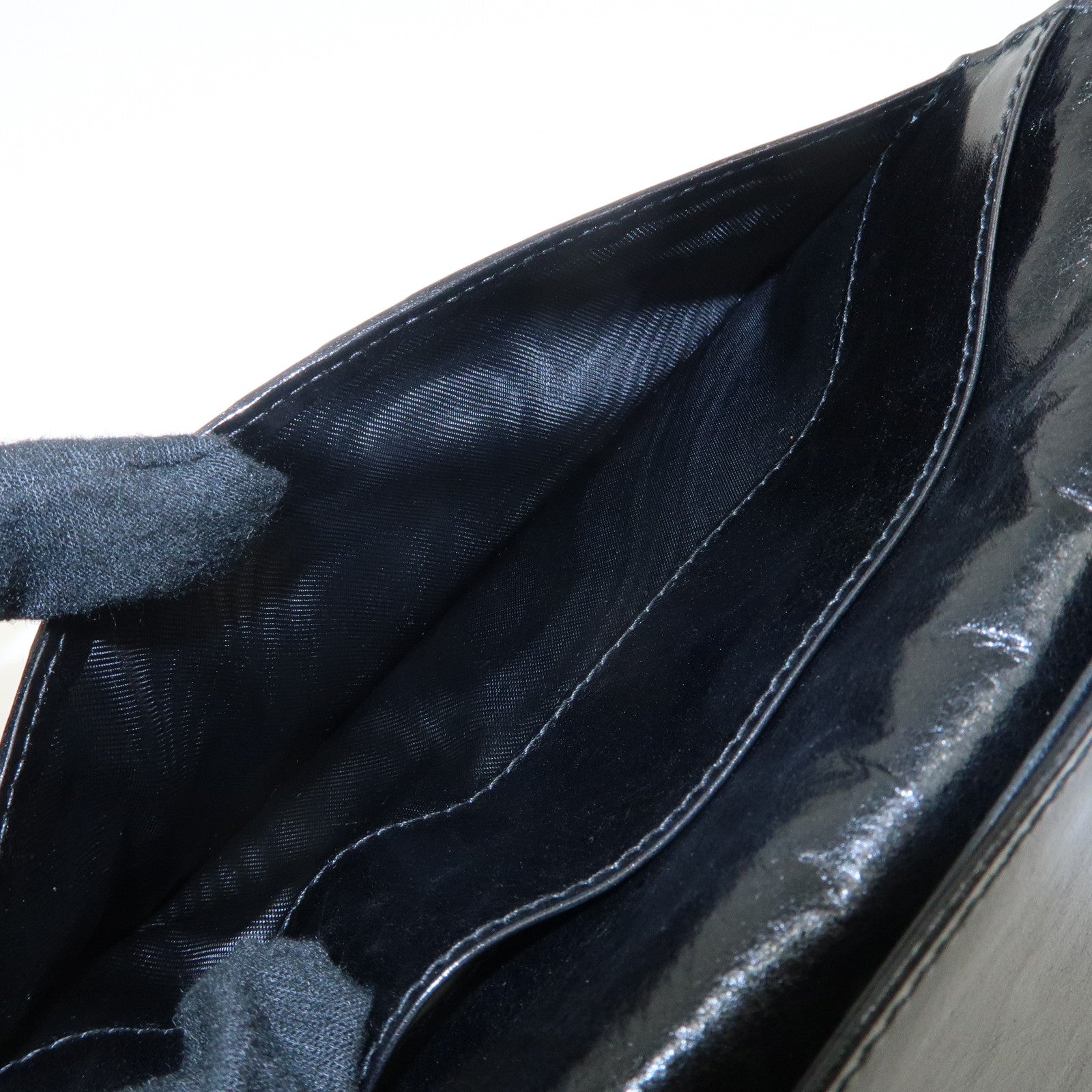 BOTTEGA VENETA Intrecciato Leather W Hook Bifold Wallet Black Used