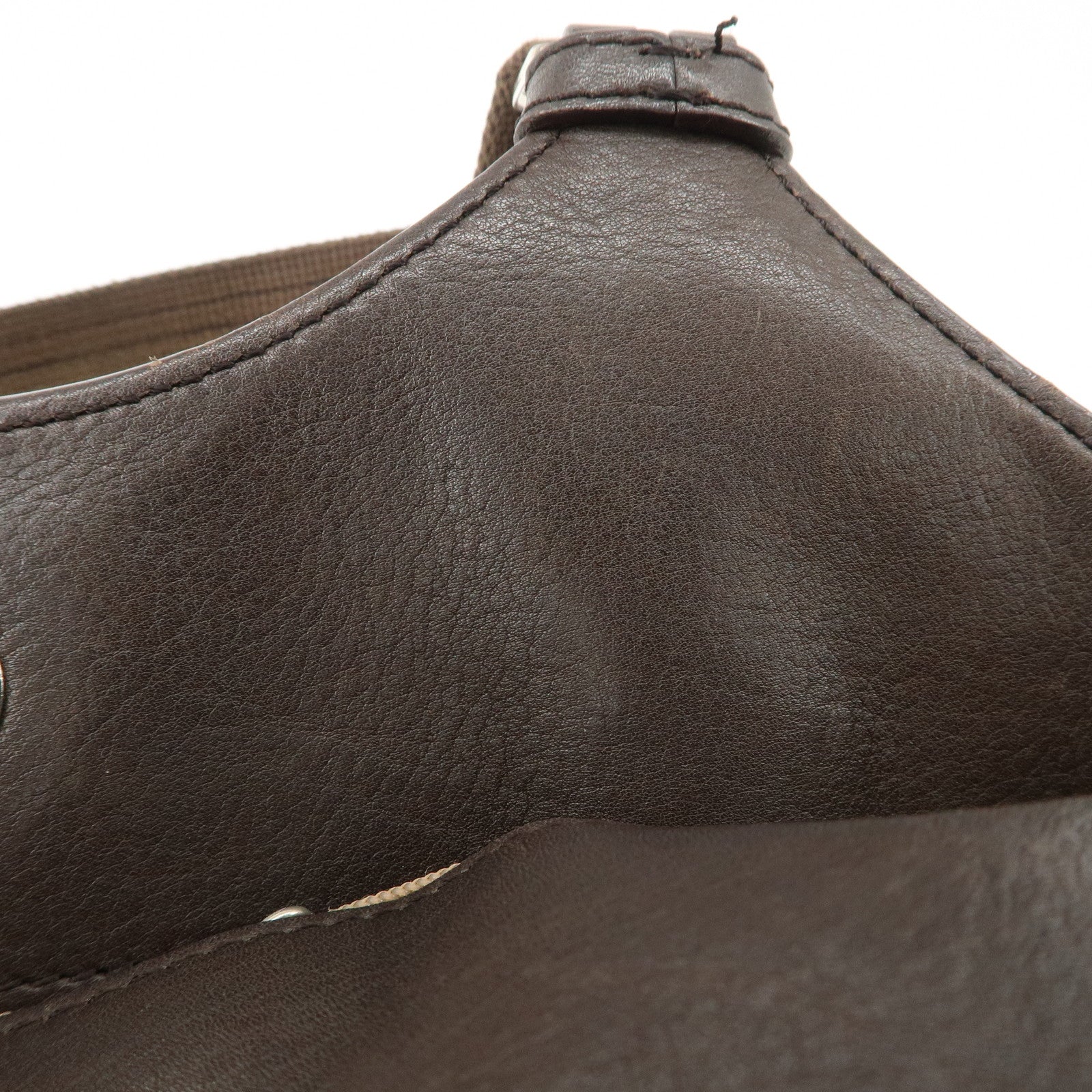 Christian Dior Trotter Canvas Leather Tote Bag Beige Brown Used