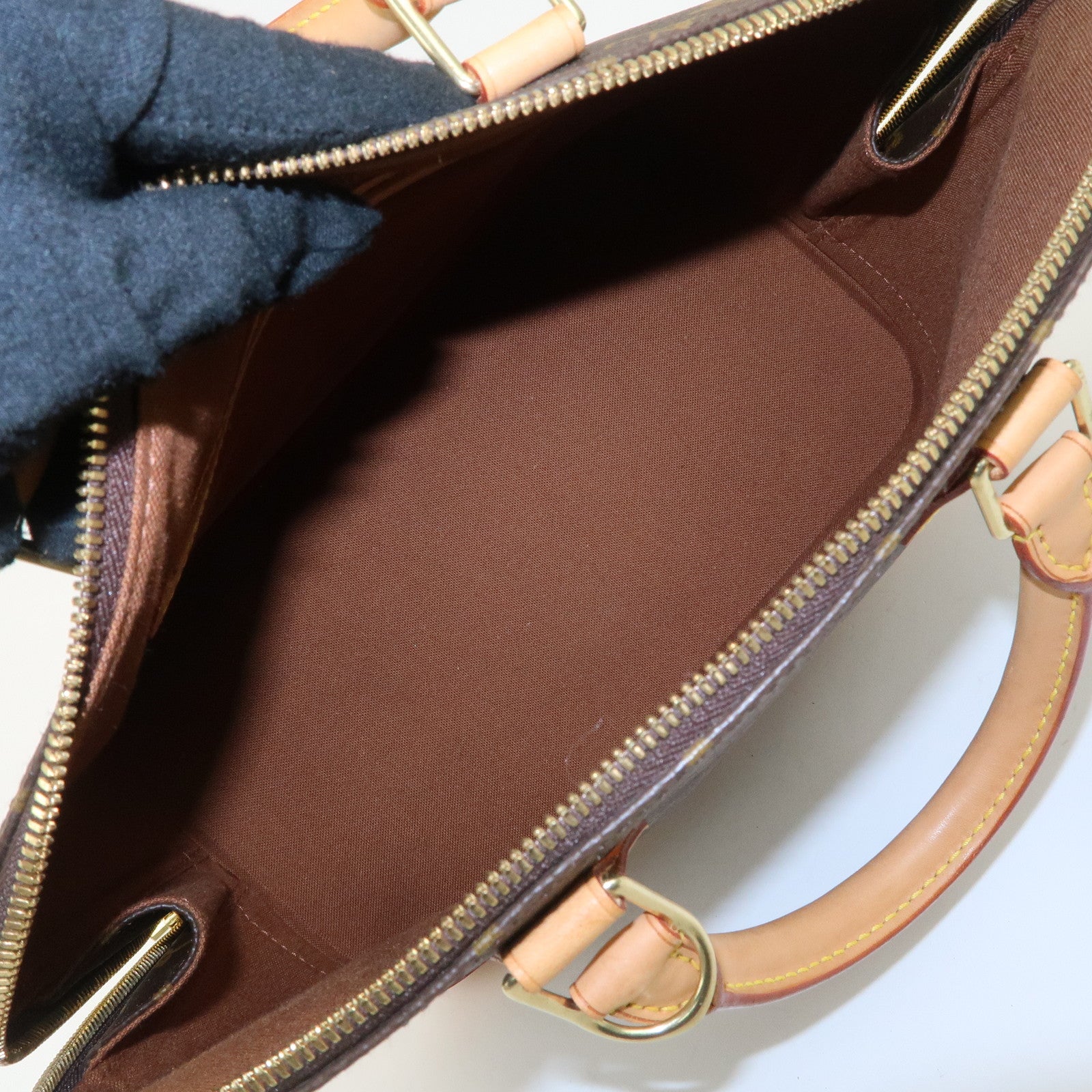 Louis Vuitton Monogram Alma Hand Bag Brown M51130 Used