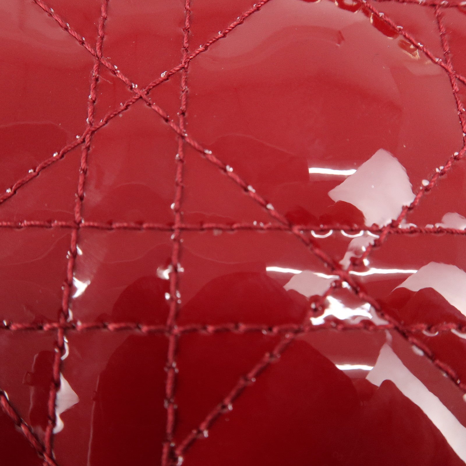 Christian Dior Cannage Patent Leather Phone Holder Used