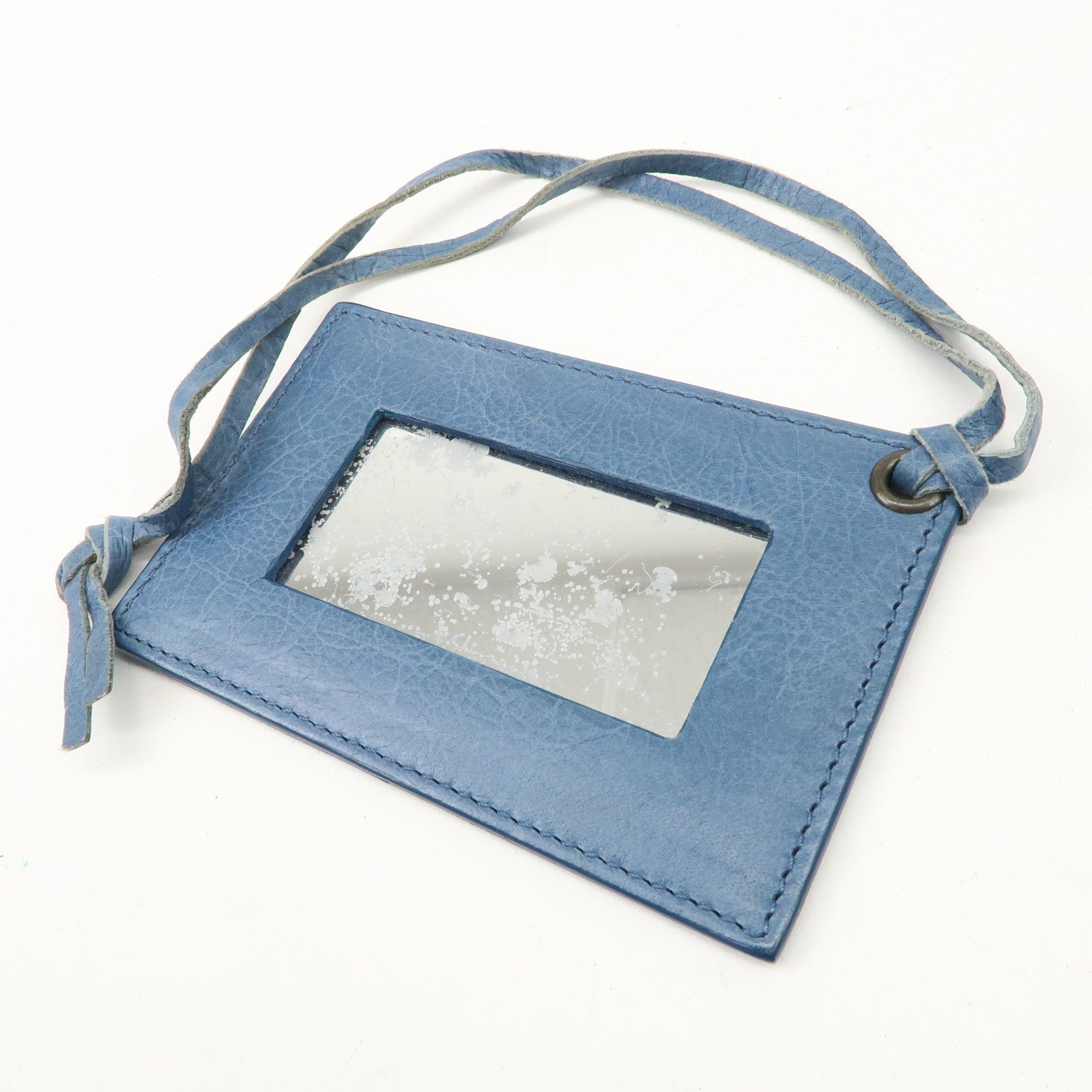 BALENCIAGA Leather The Twiggy 2WAY Bag Hand Bag Blue 128523 Used