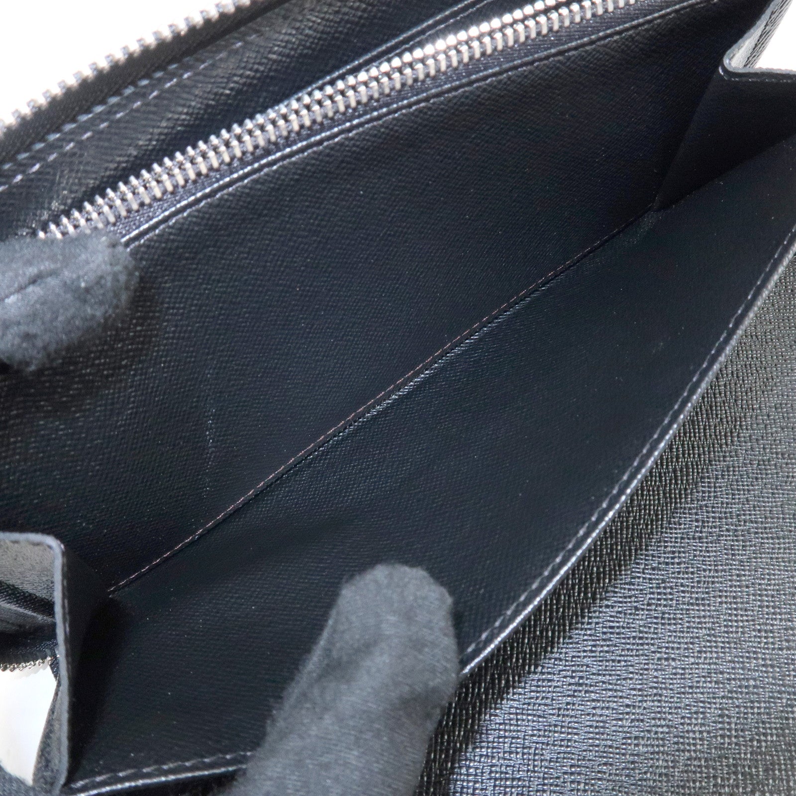 Louis Vuitton Epi Zippy Organizer Wallet Black Noir M63852 Used