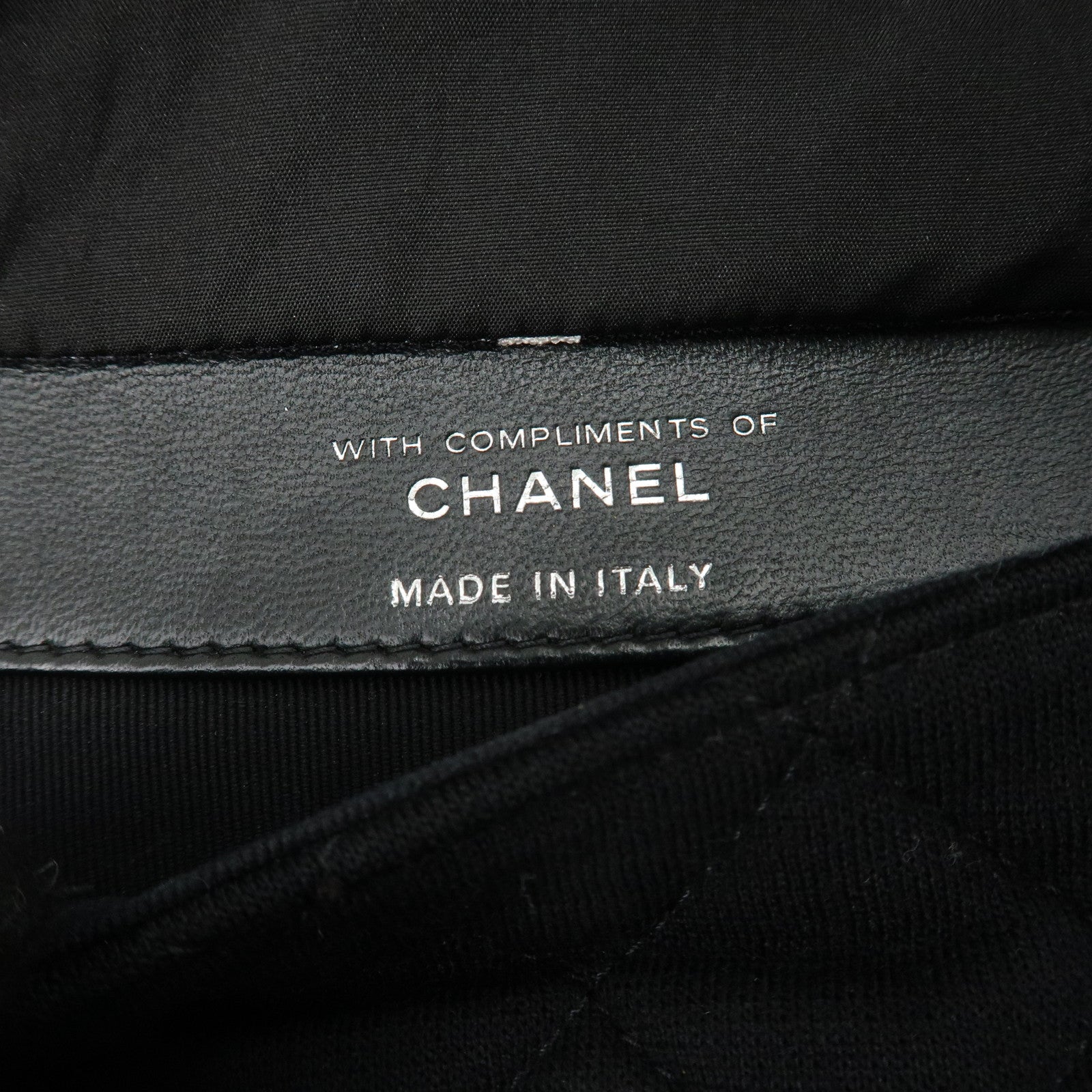 CHANEL Matelasse Cotton Jersey Lambskin Chain Shoulder Bag Eco Bag Used