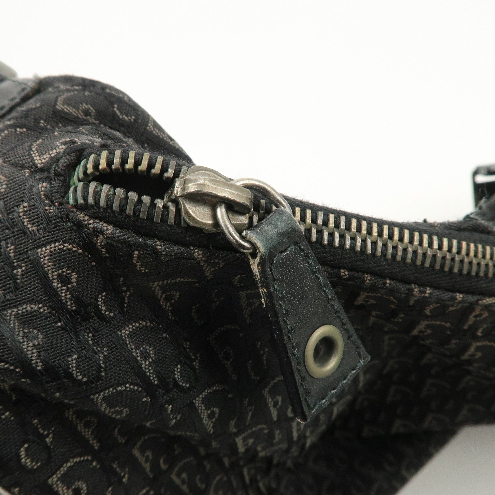 Christian Dior Trotter Street Chic Canvas Leather Shoulder Bag Used