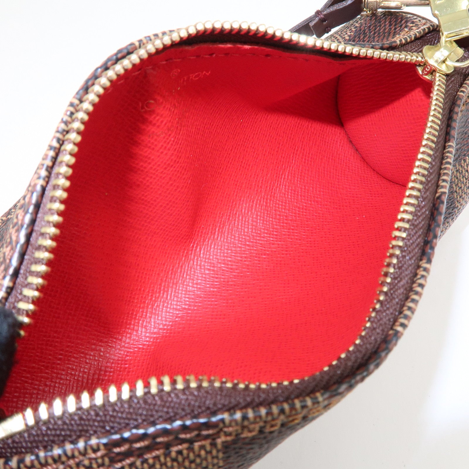 Louis Vuitton Damier Pouch for Papillon Bag Mini Bag Brown Used