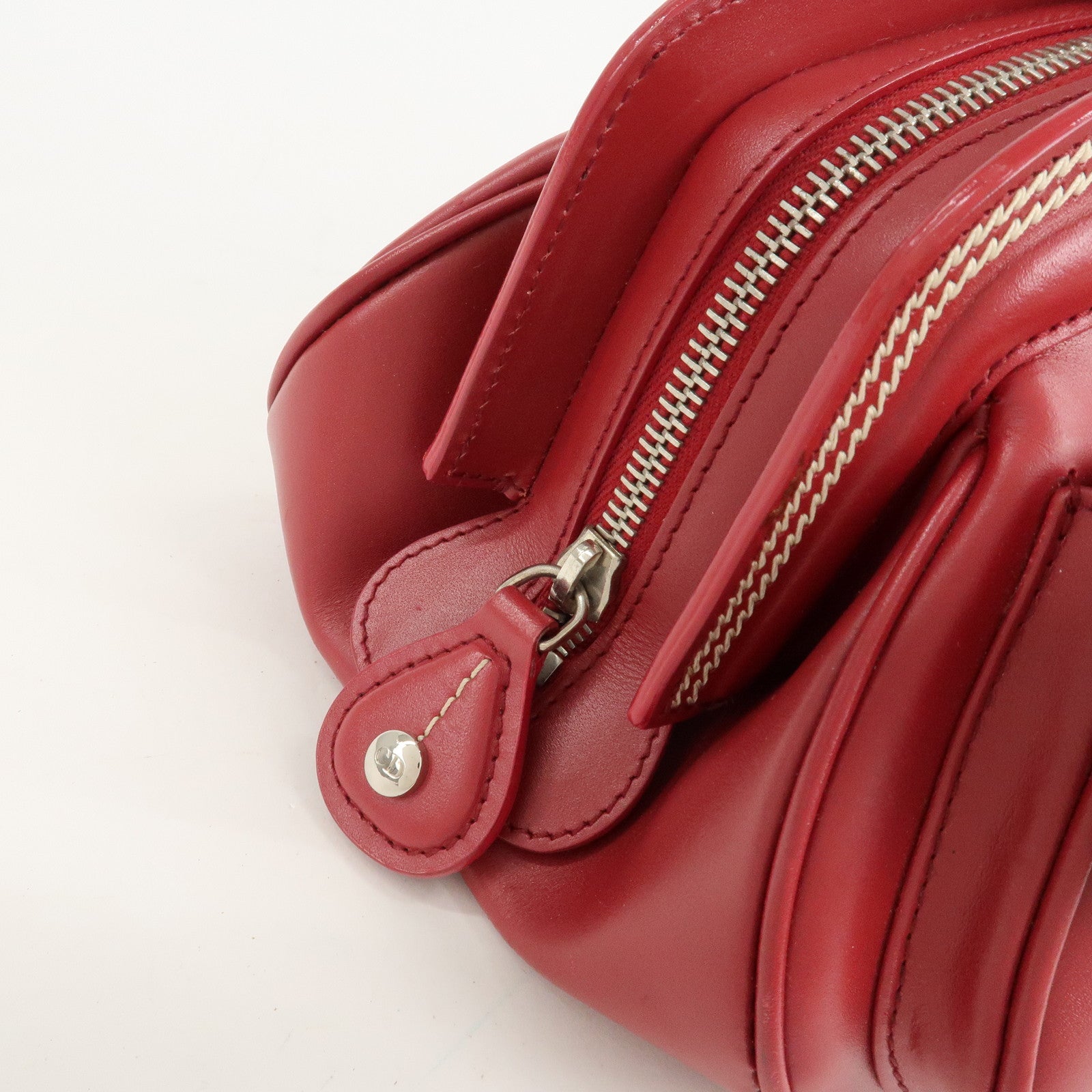 Christian Dior Detective Bag Satchel Bag Hand Bag Red Used