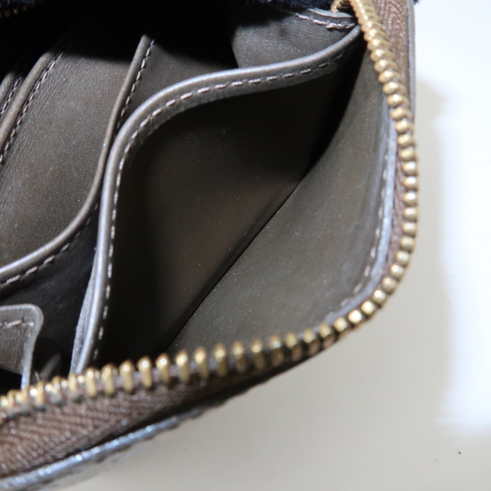 Louis Vuitton Monogram Vernis Zippy Coin Case Purse Veil Bronze Used