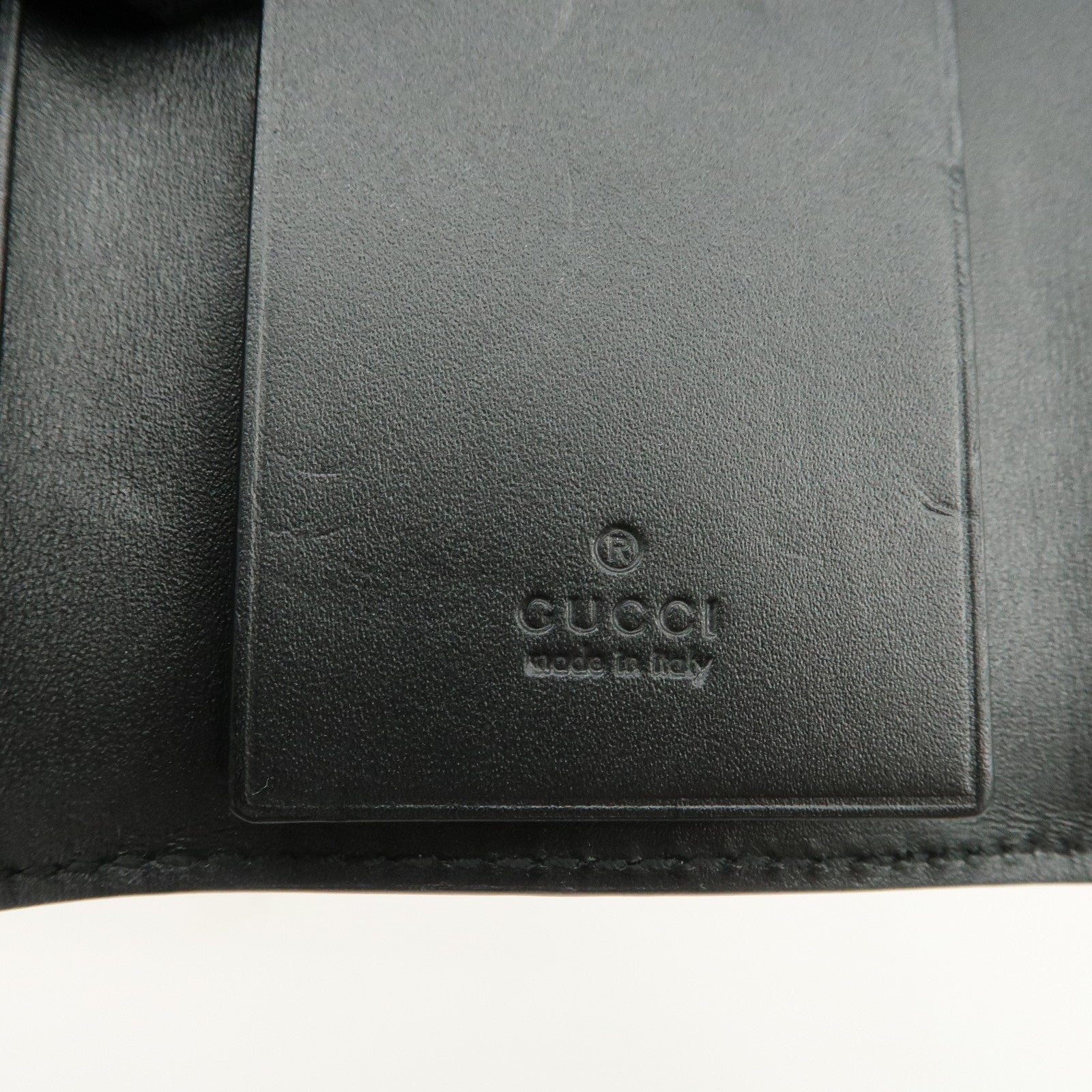 GUCCI Guccissima Leather 6 Rings Key Case Key Holder Black 779824 Used