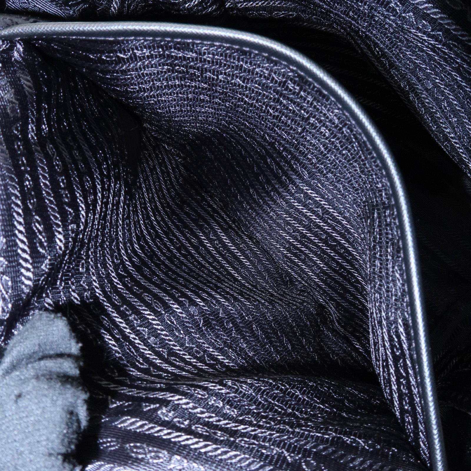 PRADA Leopard Nylon Leather Rucksack Black Brown 1BZ001 Used