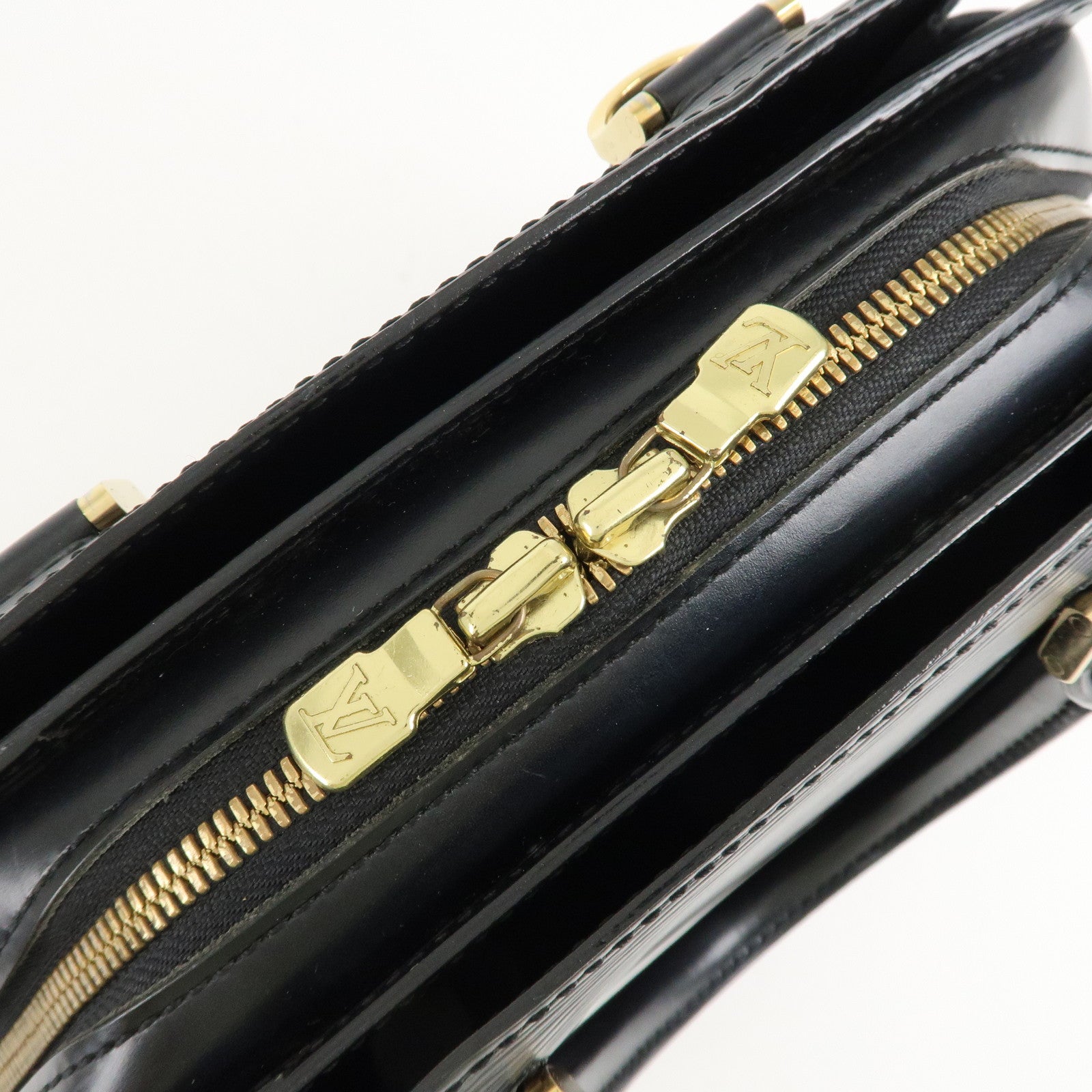 Louis Vuitton Epi Pont Neuf Hand Bag Gold HDW Noir Black M52052 Used