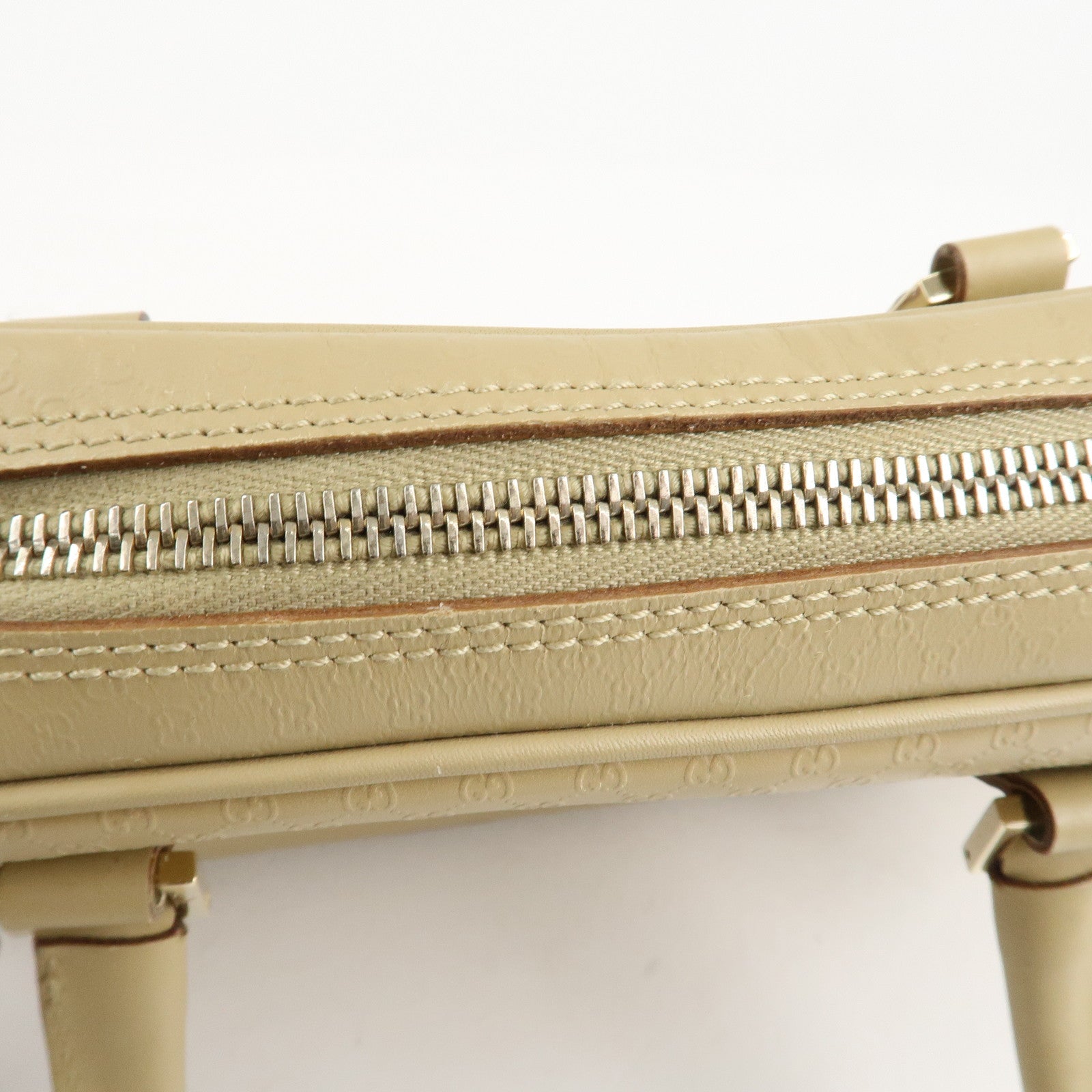 GUCCI Micro Guccissima Leather Hand Bag Beige 000.0852.2123 Used