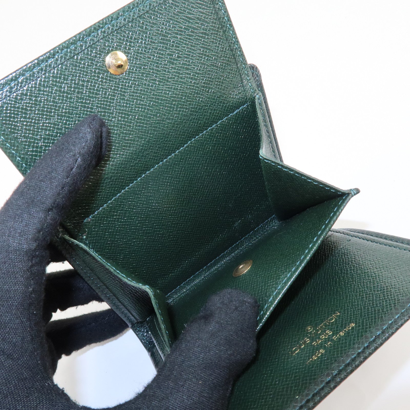 Louis Vuitton Taiga Set of 2 Wallet Epicea M30394 M30454 Used