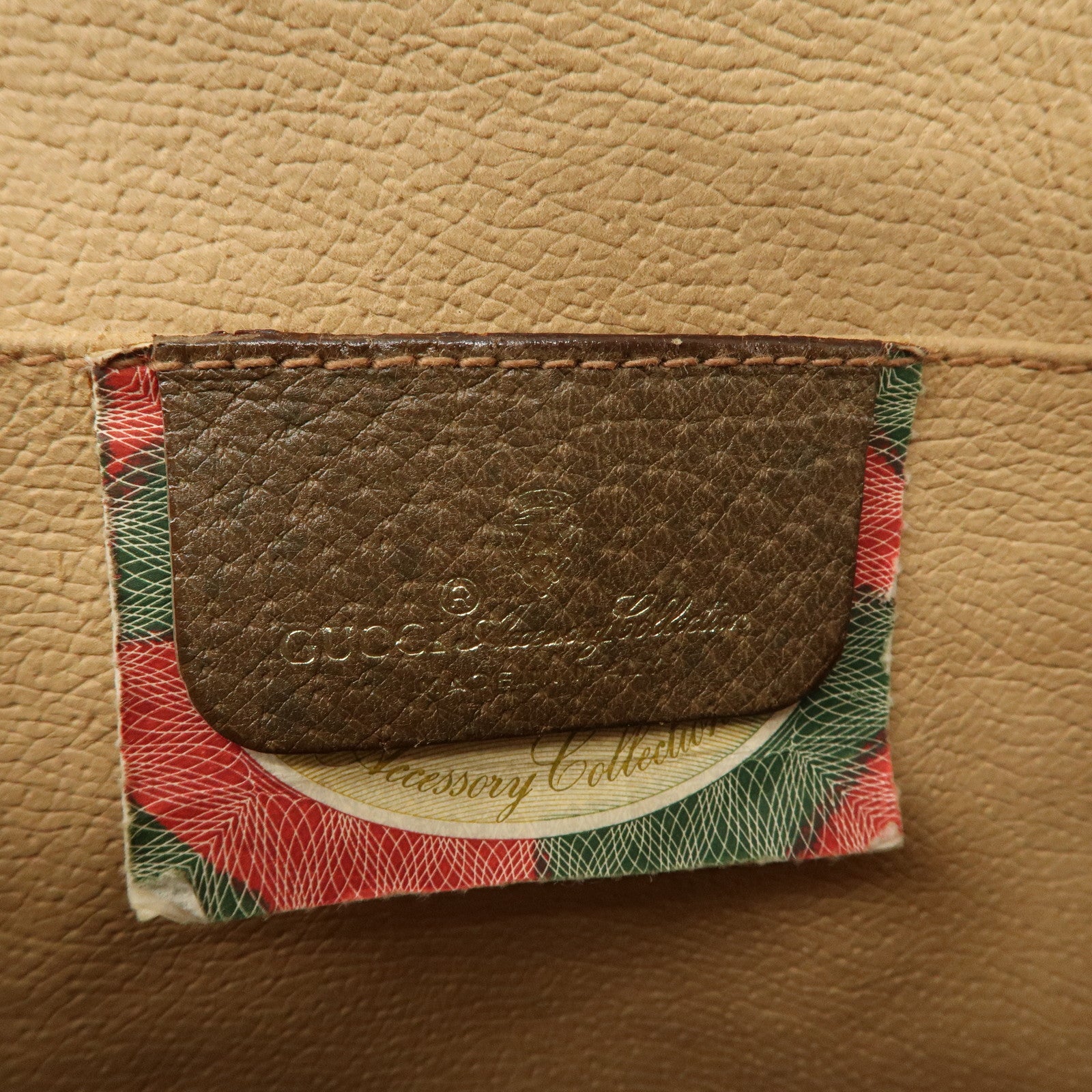 GUCCI Old Gucci Sherry GG Plus Leather Clutch Bag 89.01.030 Used