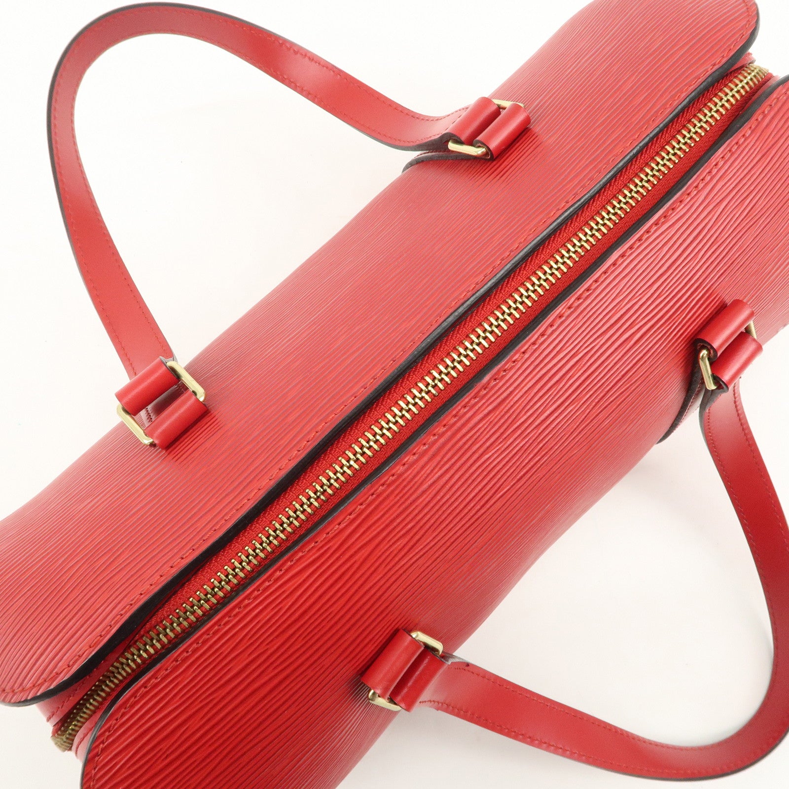 Louis Vuitton Epi Soufflo Hand Bag Castillian Red M52227 Used