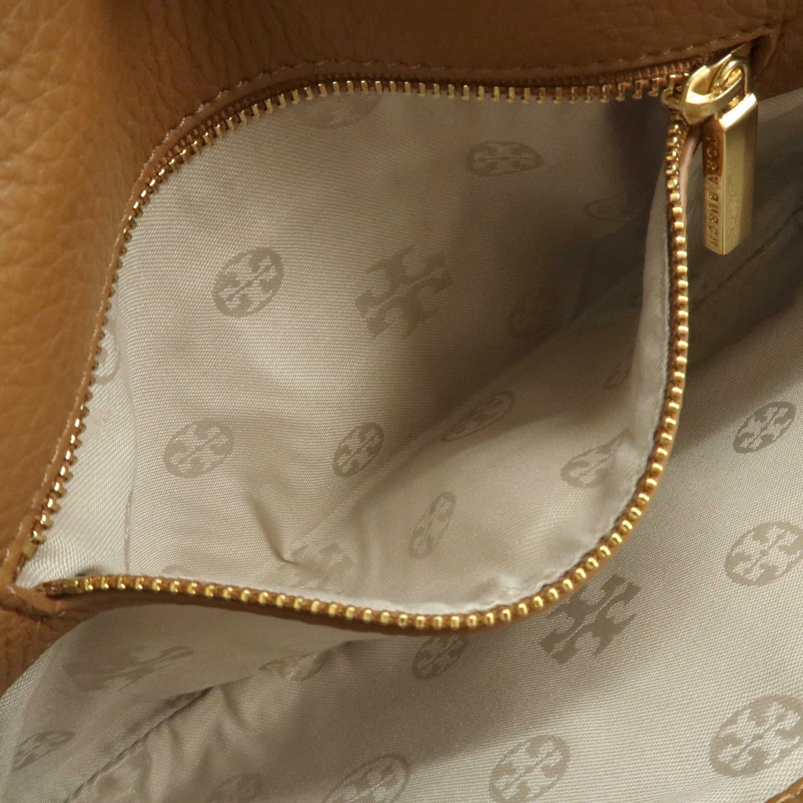 Tory Burch Leather Chain Shoulder Bag Hand Bag Light Brown Used