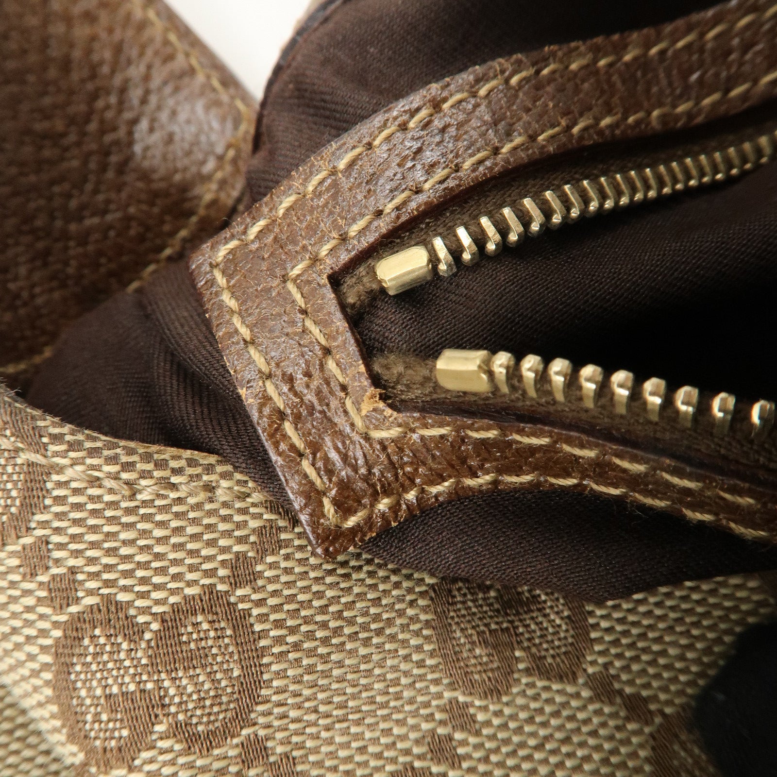 Gucci New Jackie GG Canvas Leather Shoulder Bag Used