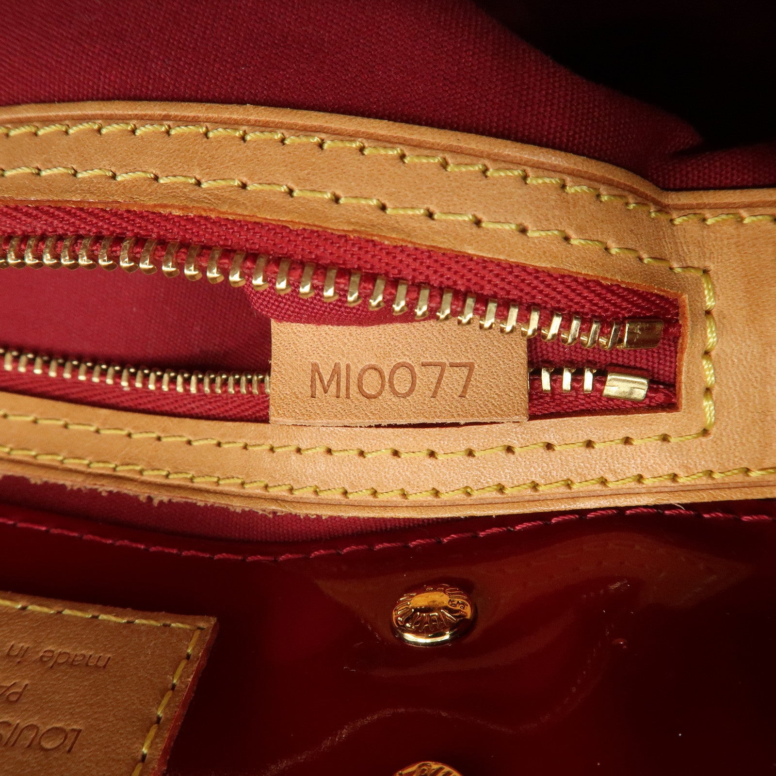 Louis Vuitton Monogram Vernis Lead PM Hand Bag Red M91990 Used