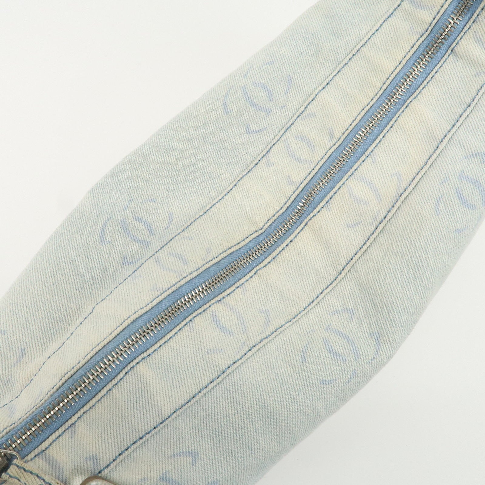 CHANEL Denim Plastic COCO Mark One Shoulder Bag Light Blue Used
